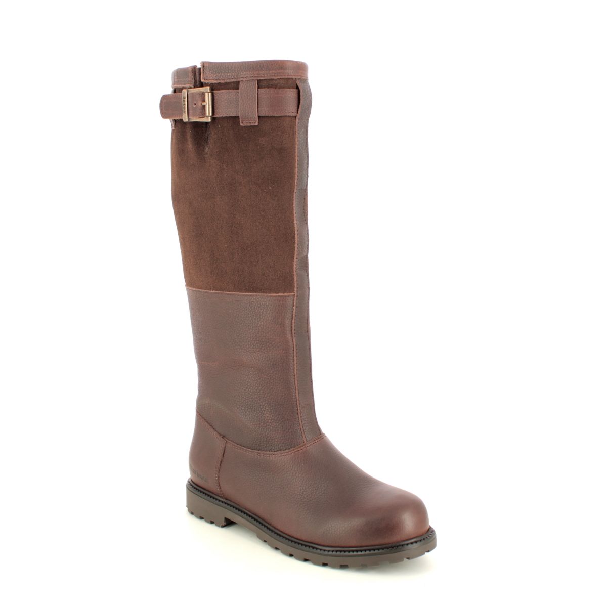 Barbour Acorn Tex Waterproof Brown leather Womens knee-high boots LFO0447-BR92 in a Plain Leather in Size 5