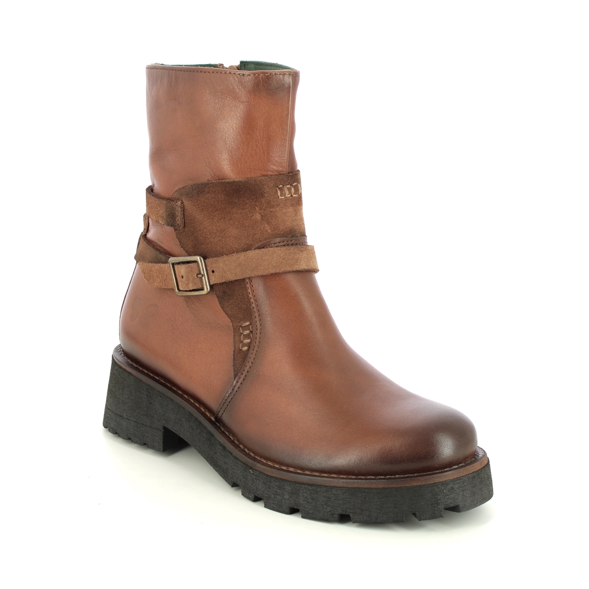 Felmini - Nadir  Strap (Tan Leather ) D550-11 In Size 37 In Plain Tan Leather
