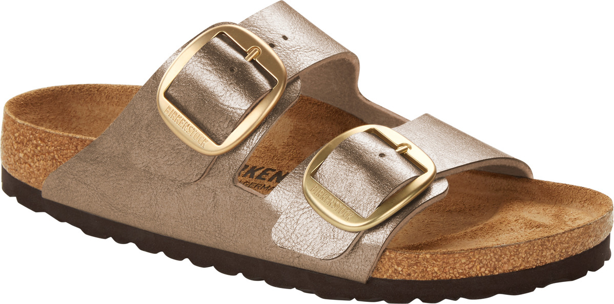 Birkenstock Arizona Big Buckle Taupe Womens Slide Sandals 102088250 in a Plain Man-made in Size 41