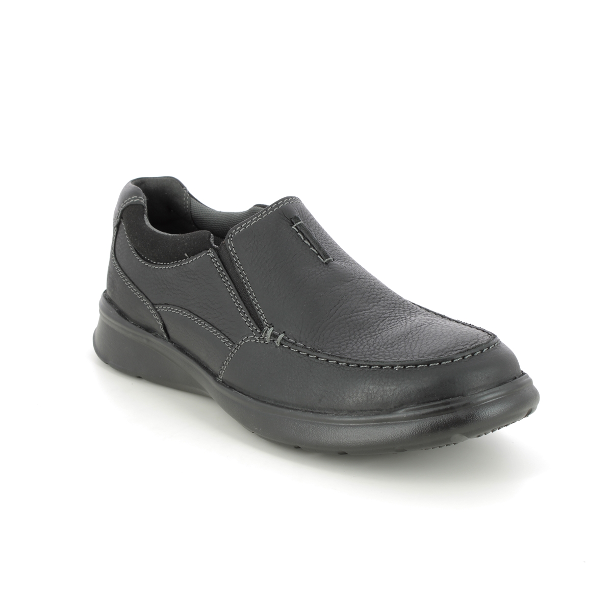 Clarks Cotrell Free Black Mens Slip-on Shoes 3159-38H in a Plain Leather in Size 6