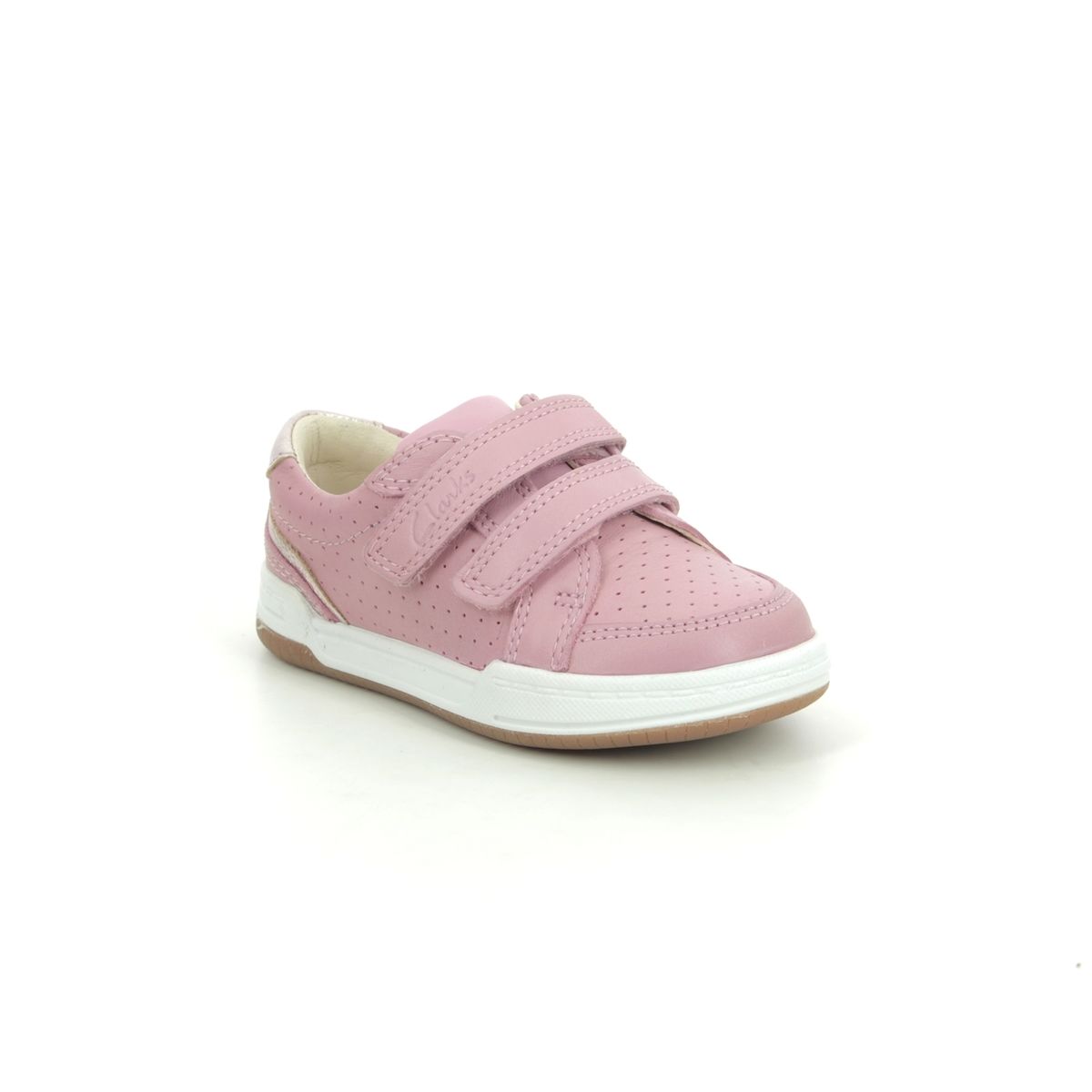 Clarks Fawn Solo T Pink Leather Kids First And Toddler 589896F In Size 5.5 In Plain Pink Leather F Width Fitting Regular Fit For kids