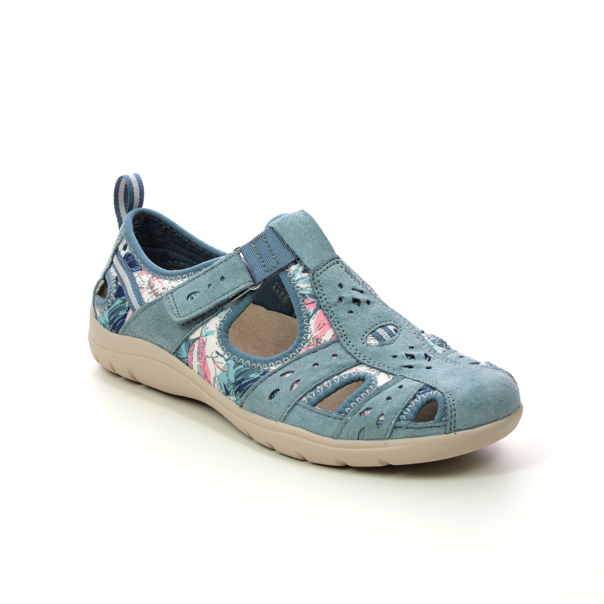 Earth Spirit Cleveland 01 Blue Womens Closed Toe Sandals 40703-75 in a Plain Leather and Textile in Size 3