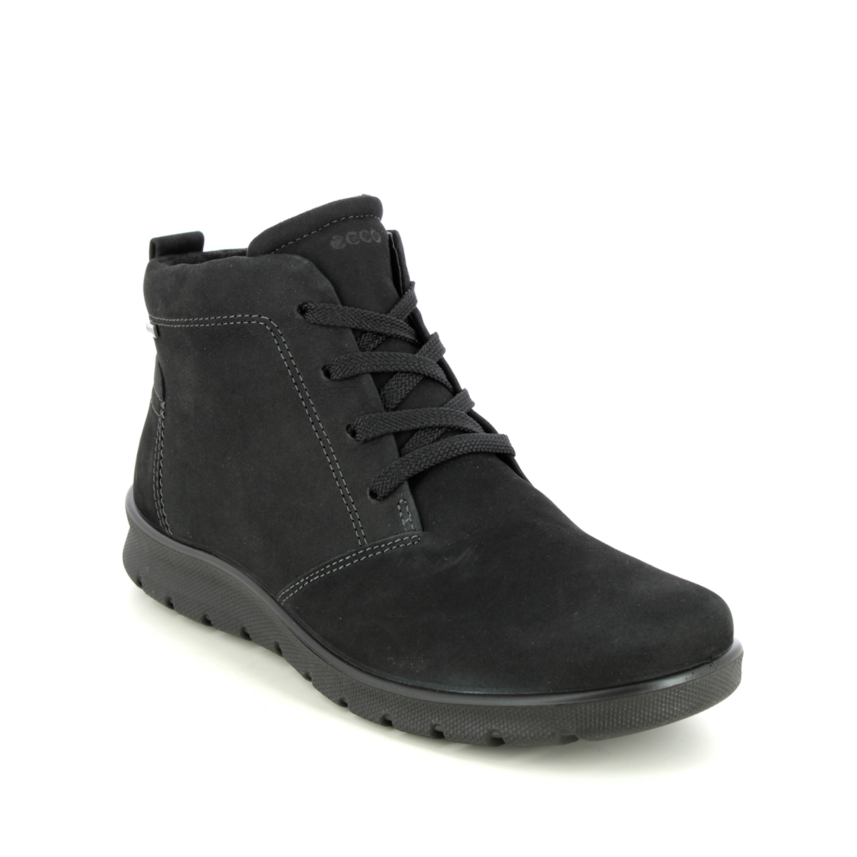 ECCO Babett Lo Gtx Black nubuck Womens Lace Up Boots 215583-02001 in a Plain Leather in Size 39