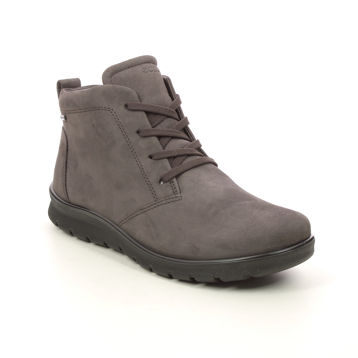 Ecco Babett Lo Gtx Brown Nubuck Womens Lace Up Boots 215583-02576 In Size 39 In Plain Brown Nubuck