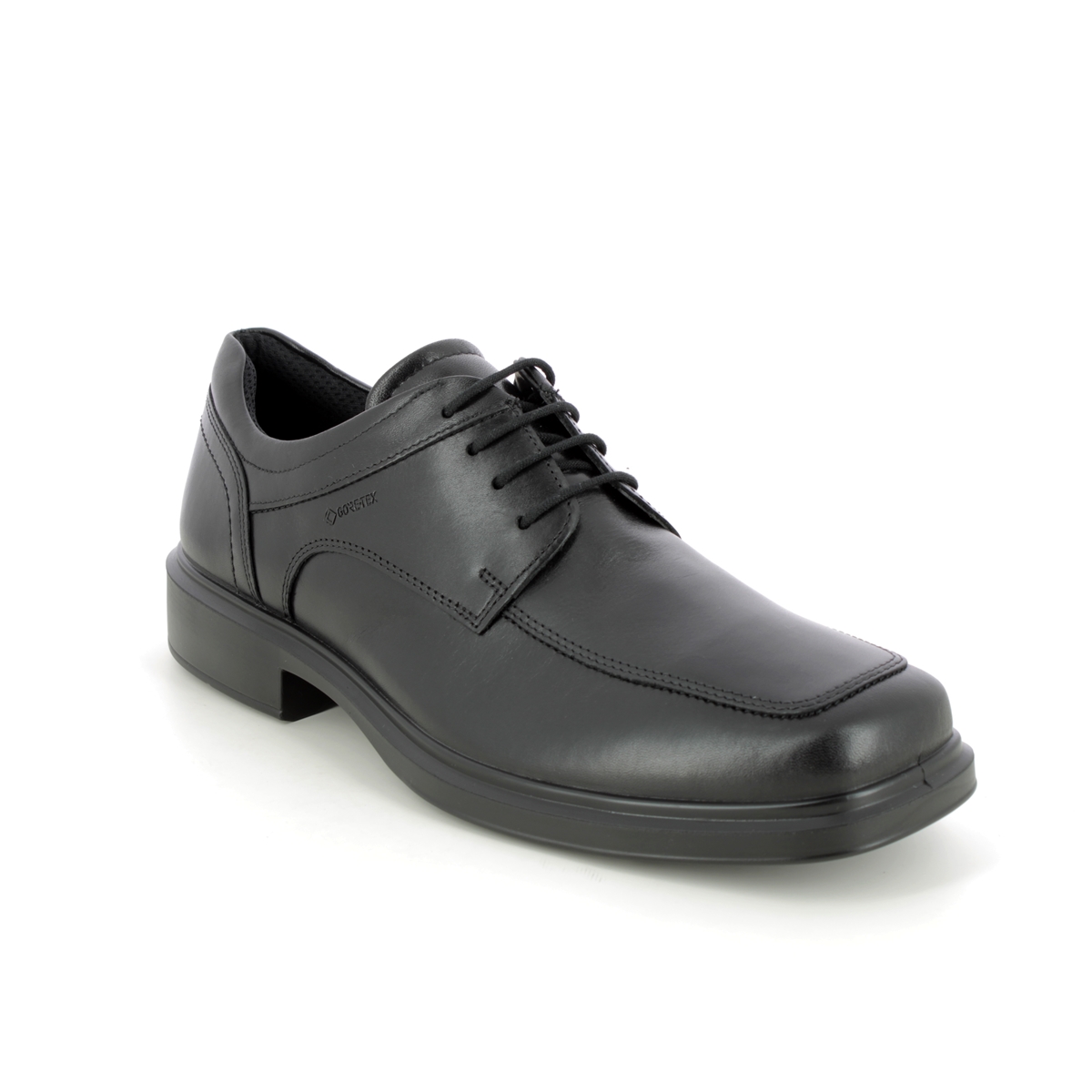 Ecco Helsinki 2 Gtx Black Leather Mens Formal Shoes 500204-01001 In Size 45 In Plain Black Leather