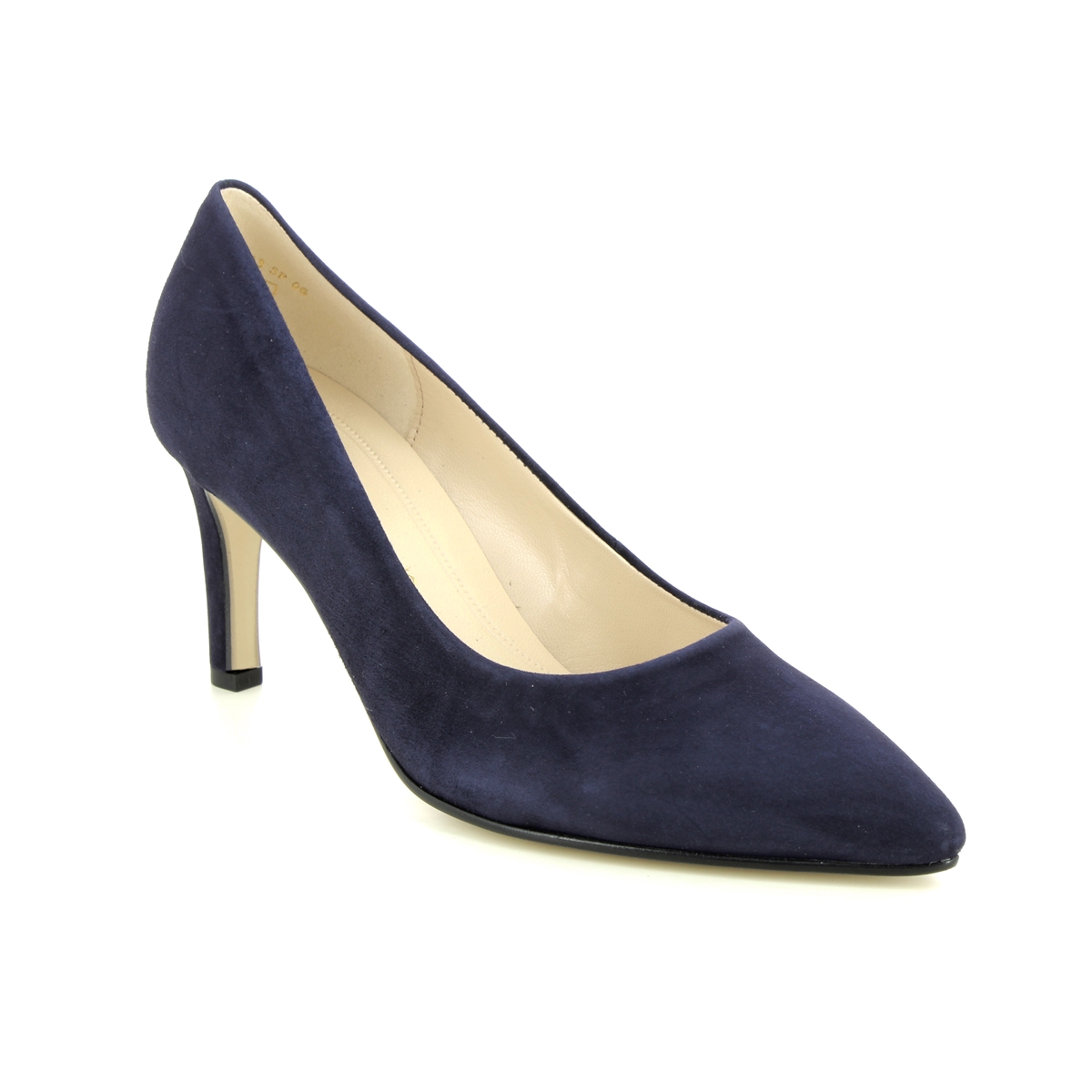 Gabor Dane Navy Suede Womens High Heels 41.380.16 in a Plain Leather in Size 5.5