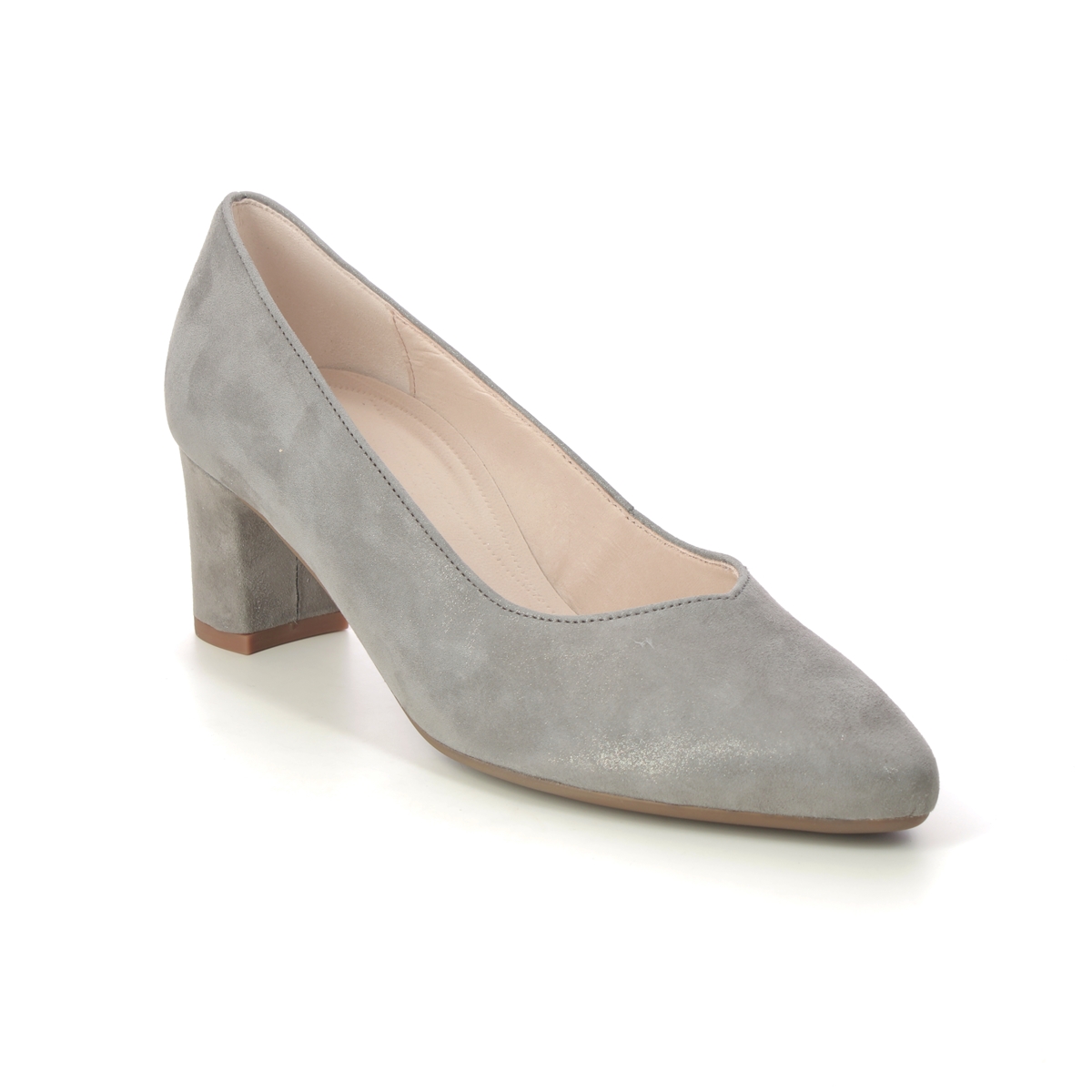 Gabor Helga Taupe Nubuck Womens Court Shoes 32.152.13 In Size 5 In Plain Taupe Nubuck  Womens Court Shoes In Soft Taupe Nubuck Leather
