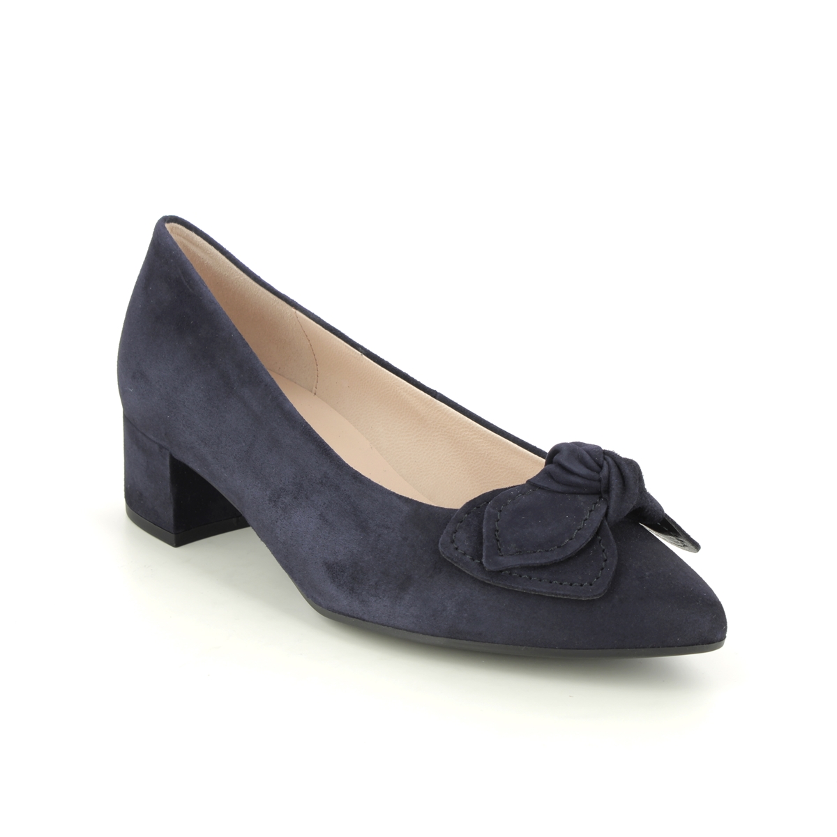Gabor Hooty  Harding Navy Suede Womens Court Shoes 31.444.16 In Size 6 In Plain Navy Suede  Womens Court Shoes In Soft Navy Suede Leather