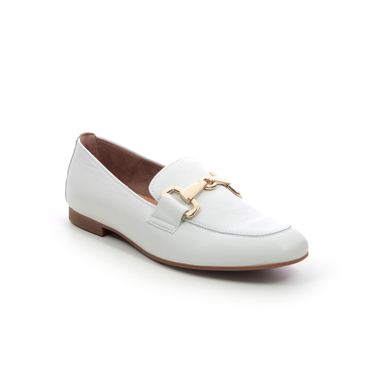 Gabor Jangle Viva Off White Womens loafers 25.211.20 in a Plain Leather in Size 4