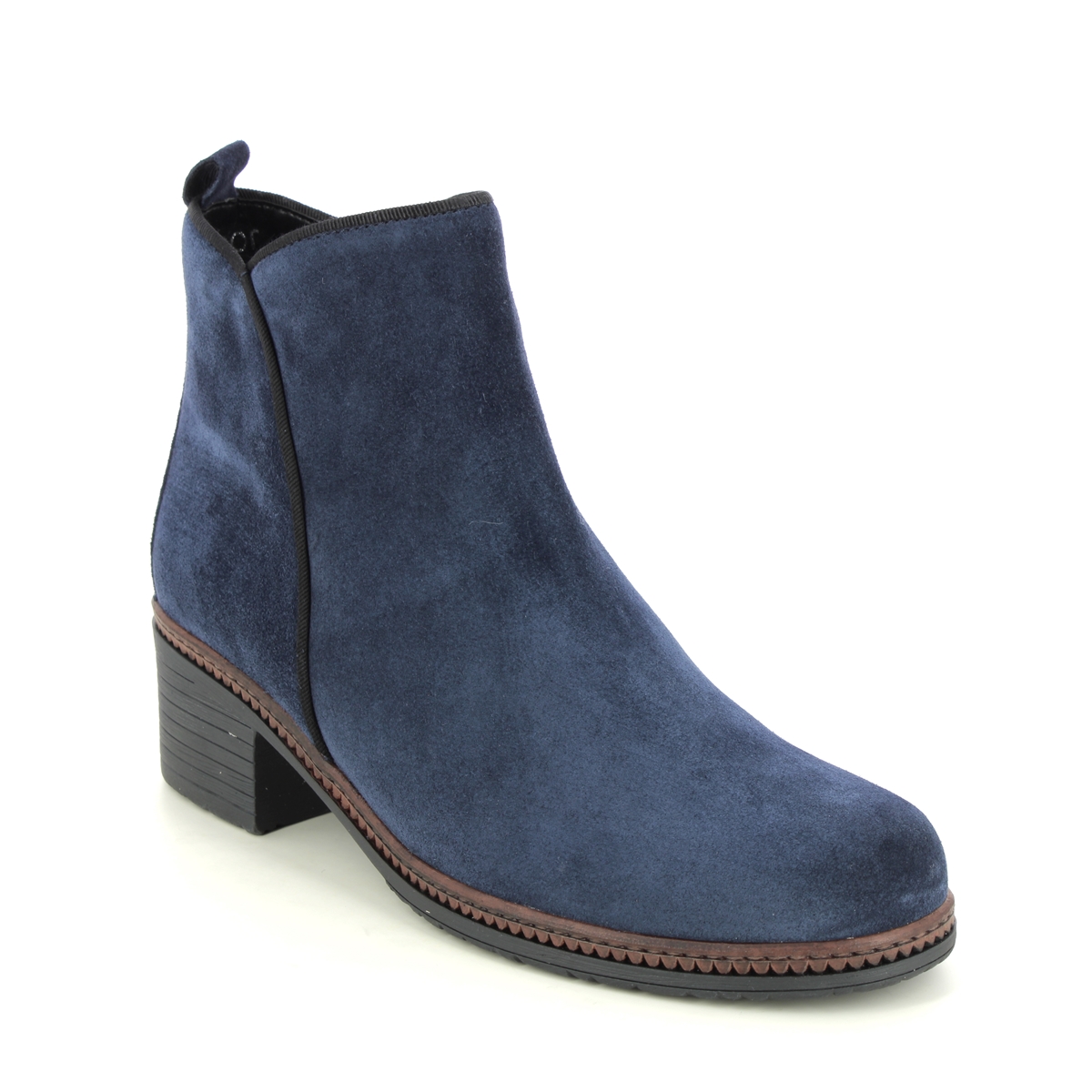 Gabor Marlham Mena Navy Suede Womens Ankle Boots 34.660.16 In Size 6.5 In Plain Navy Suede  Womens Ankle Boots In Soft Navy Suede Leather