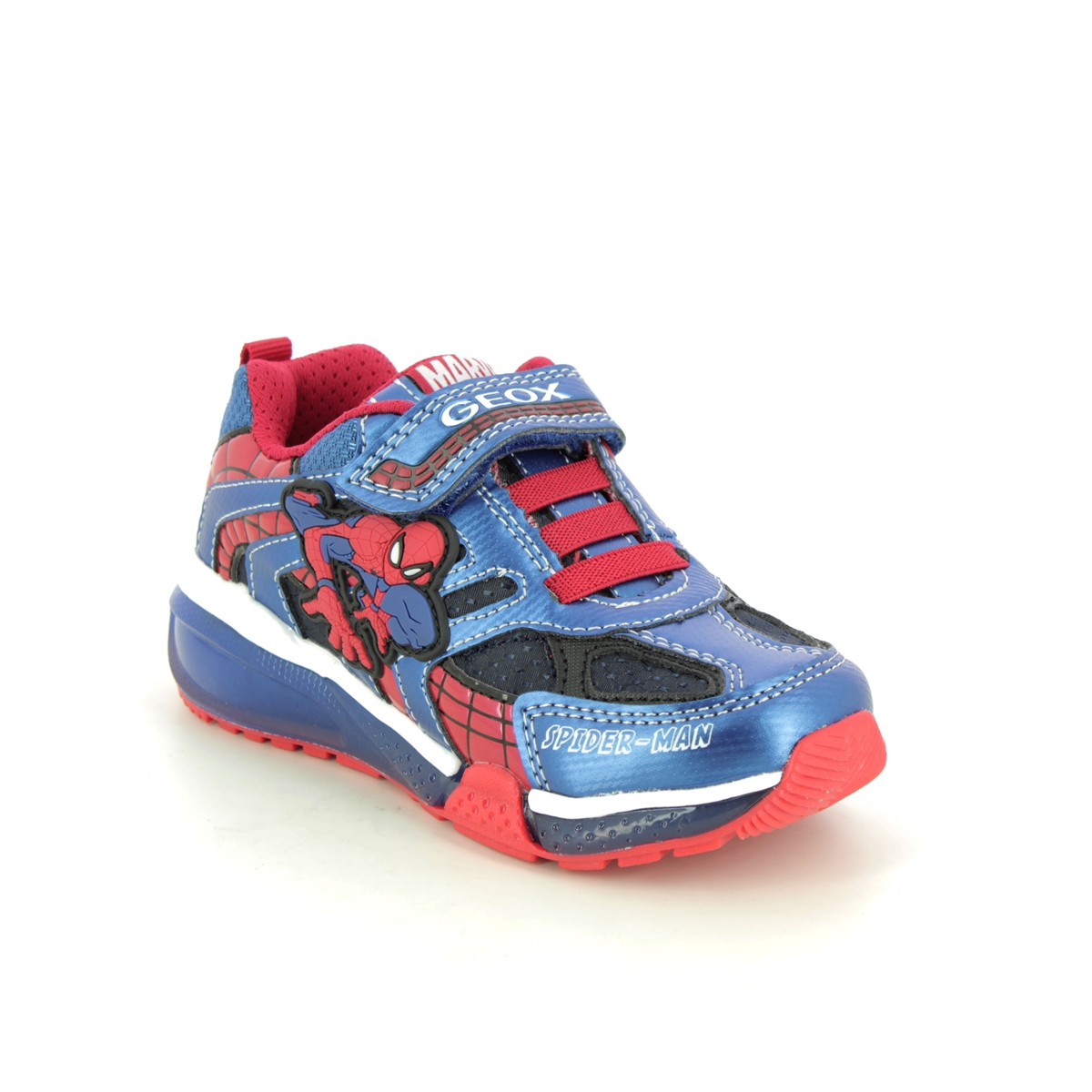 Geox - Spiderman Marvel (Navy Red) J26Feb-C4226 In Size 30 In Plain Navy Red For kids