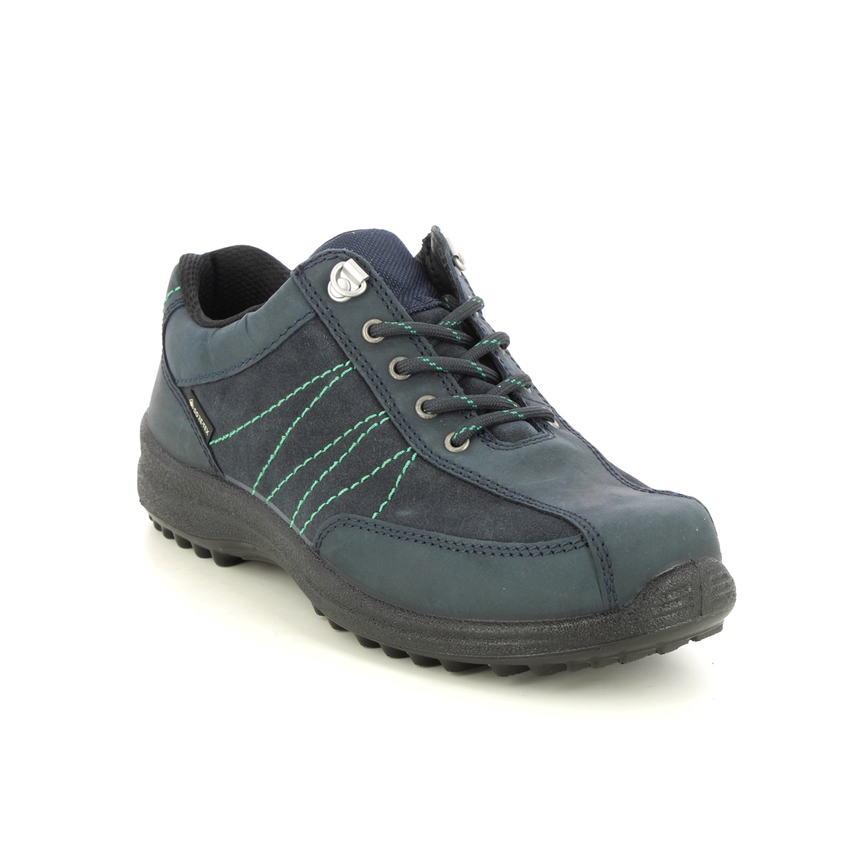 Hotter Mist Gtx Extra Wide Navy leather Womens Walking Shoes 17618-72 in a Plain Leather in Size 8