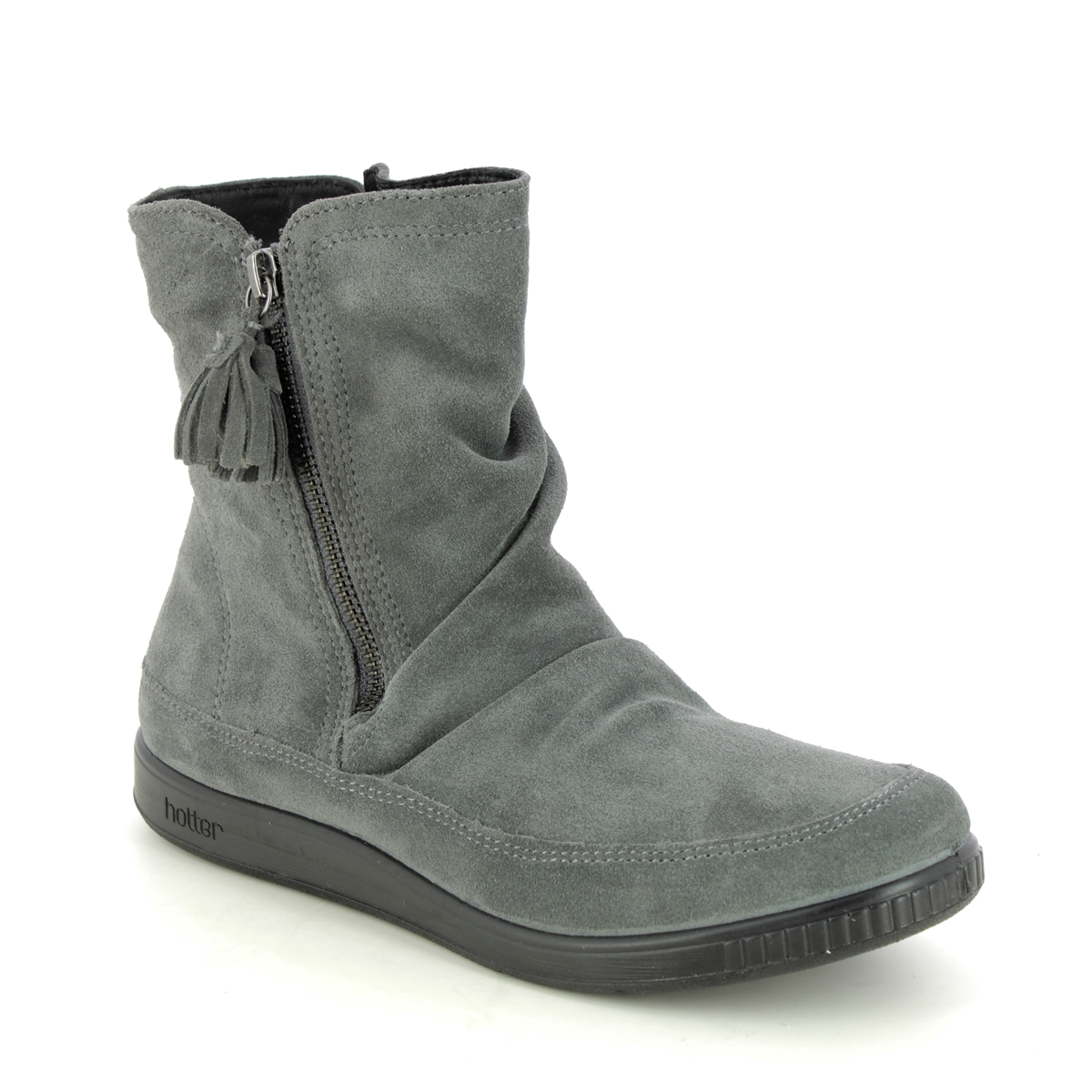 Hotter  Pixie  3 Wide In Grey Suede 1991201 In Size 5.5 In Plain Grey Suede  Womens Shoes
