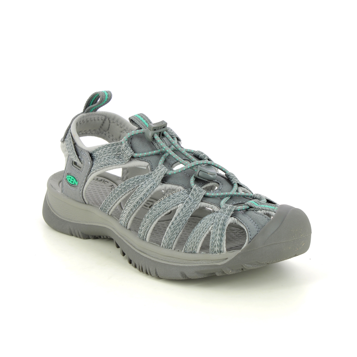 Keen Whisper Charcoal Womens Closed Toe Sandals 1022814- in a Plain Textile in Size 7