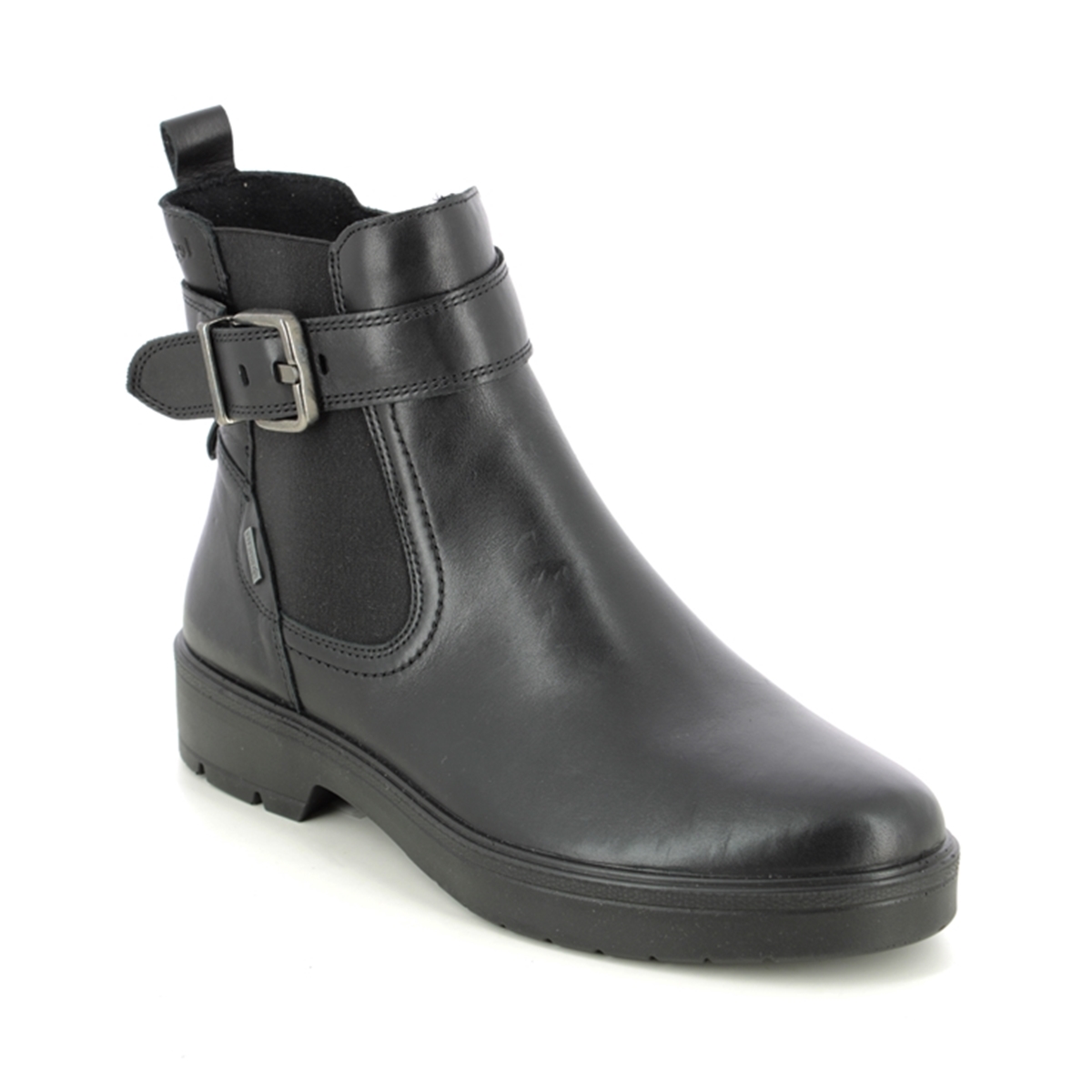 Legero Mystic Gtx Chelsea Black Leather Womens Chelsea Boots 2000192-0100 In Size 4 In Plain Black Leather