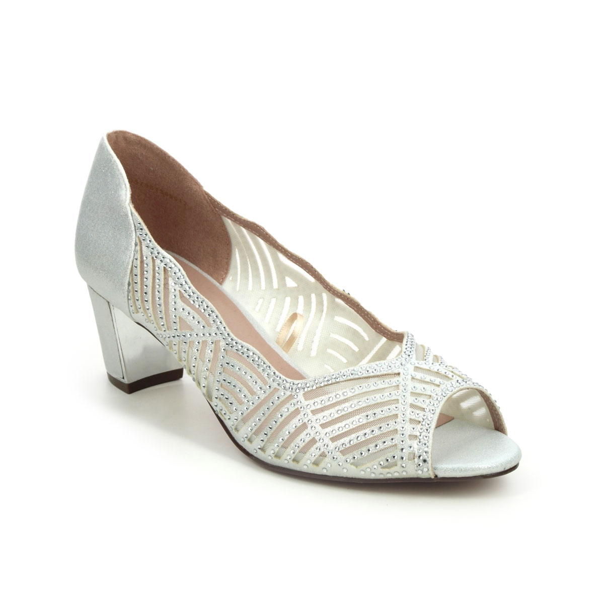 Lotus Immy Attica Nar Off white Womens Court Shoes in a Plain Textile in Size 5
