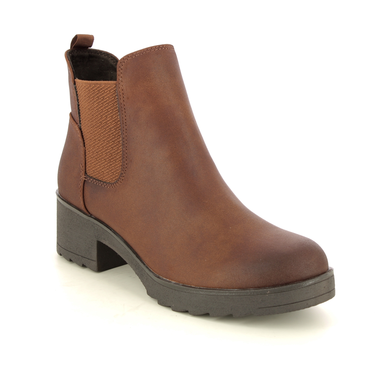 Marco Tozzi Dono Chelsea Tan Womens Chelsea Boots 25806-41-396 in a Plain Man-made in Size 41