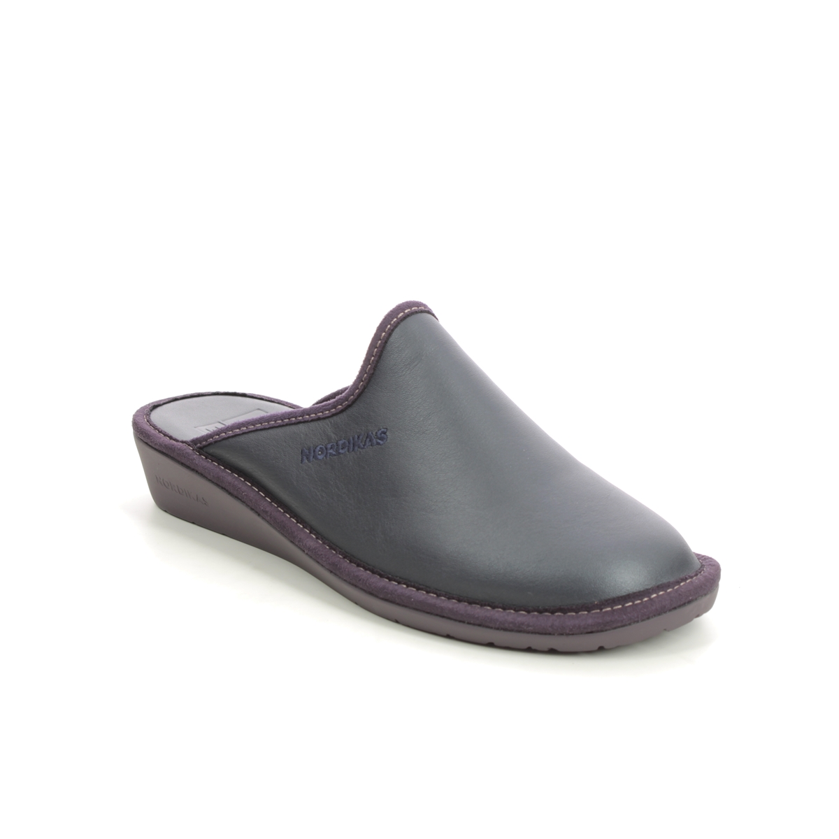 Nordikas Mulea  New Navy Leather Womens Slipper Mules 0347-8  Naomi Ii In Size 38 In Plain Navy Leather