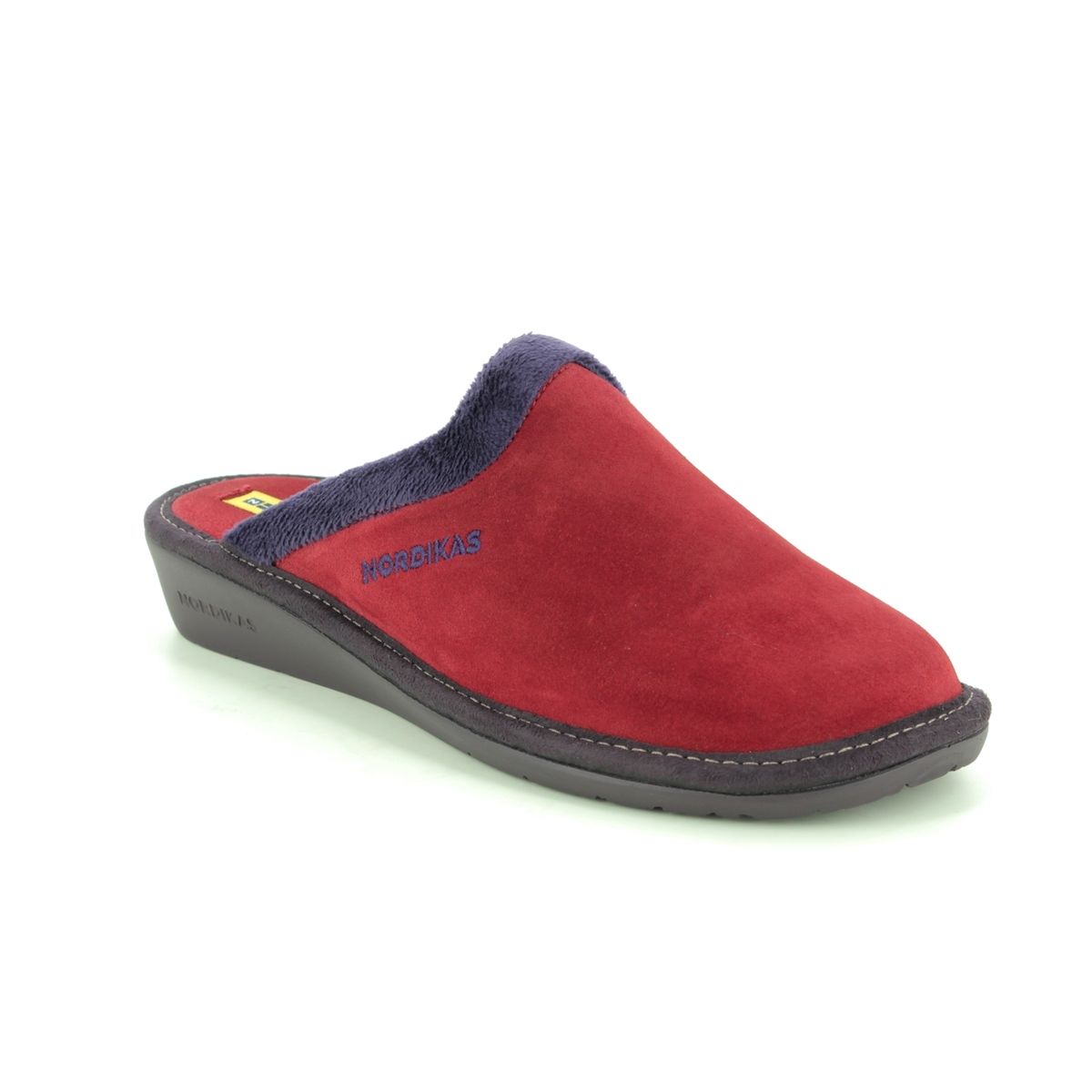 Nordikas Musue  95 Red Suede Womens Slippers 234-8   Natala 3 In Size 41 In Plain Red Suede