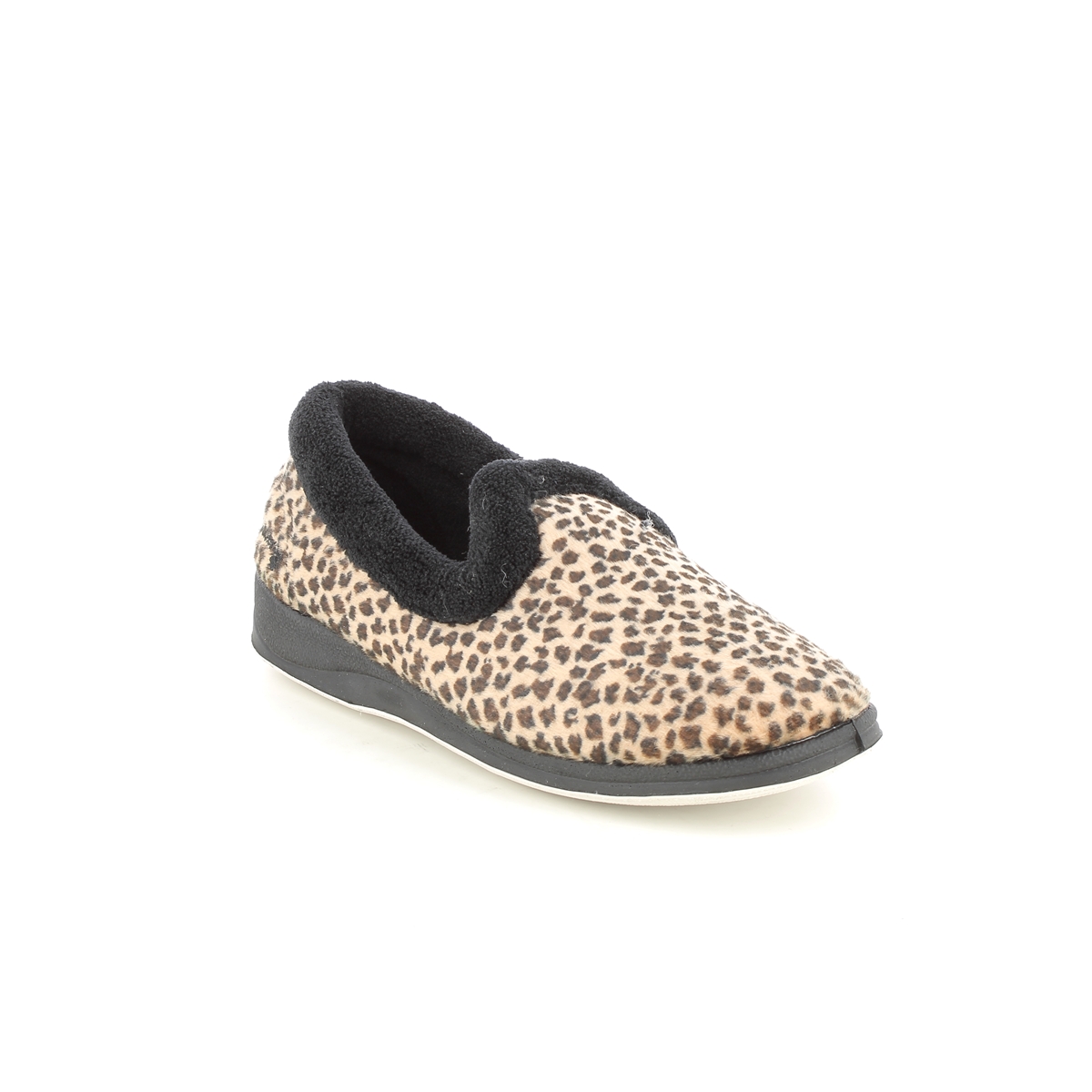 Padders Repose Ee Fit Leopard print Womens slippers 406-2500 in a Plain Textile in Size 8