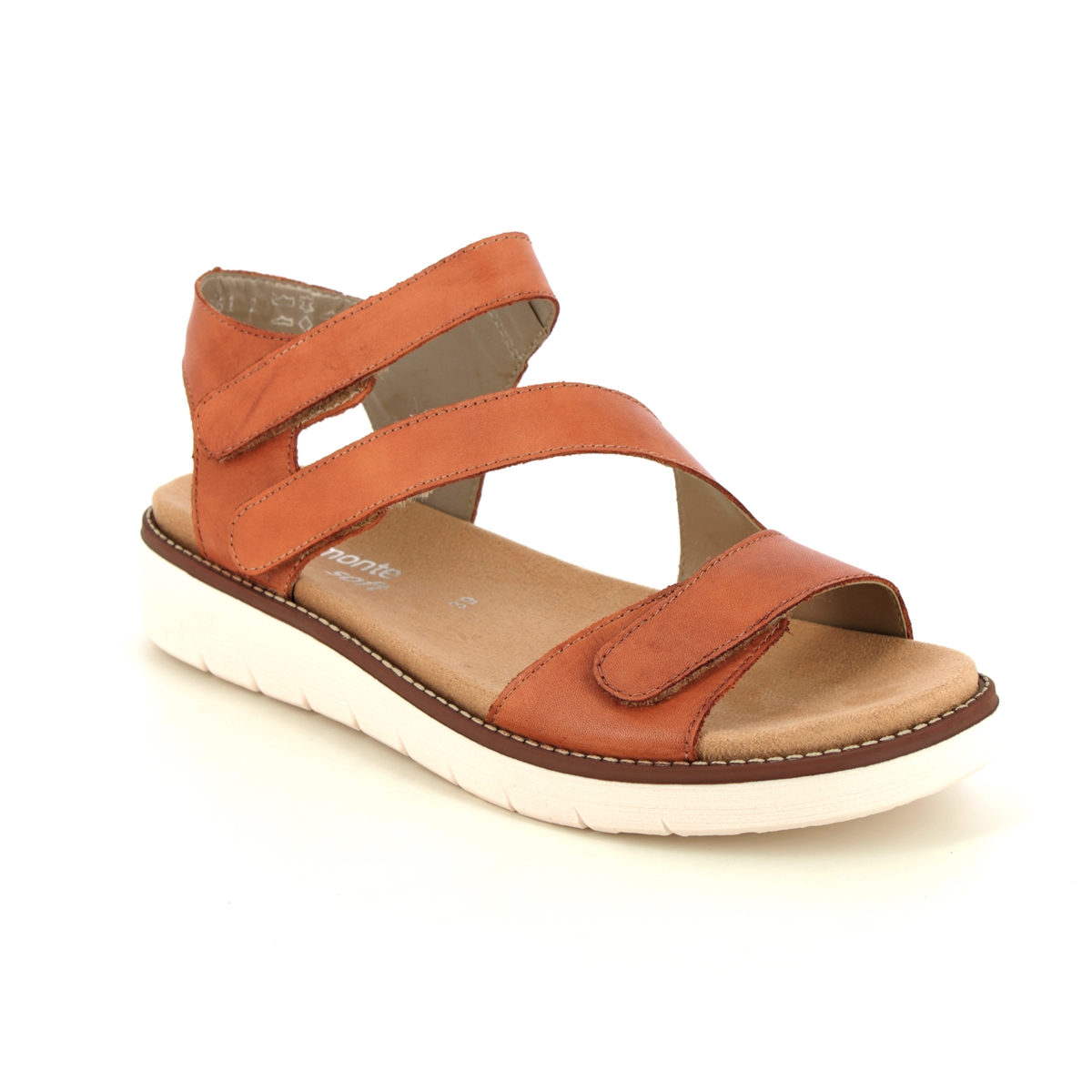 Remonte Marigo Tan Leather Womens Comfortable Sandals D2050-24 In Size 41 In Plain Tan Leather