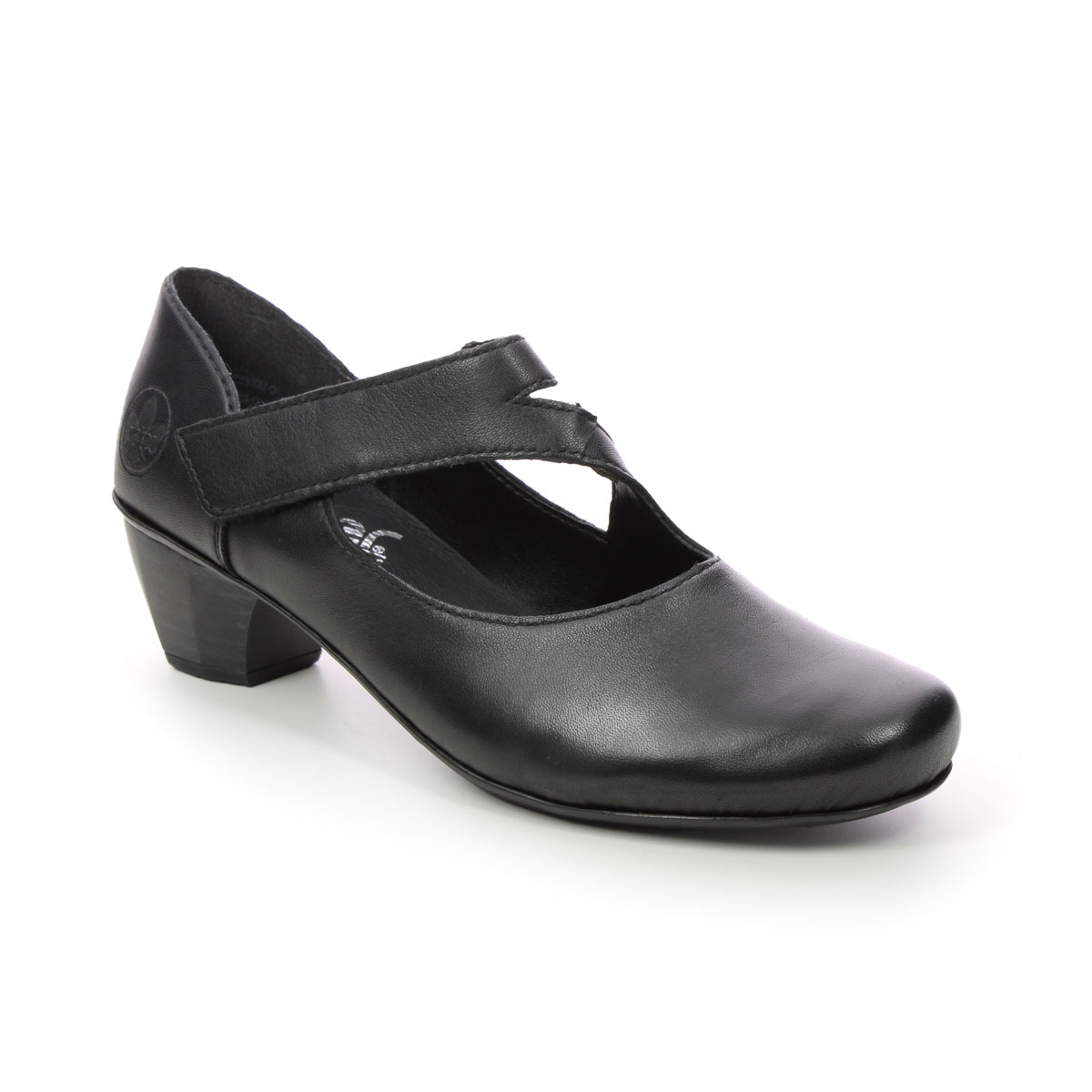 Rieker Sarmill Black Womens Mary Jane Shoes 41793-02 In Size 38 In Plain Black