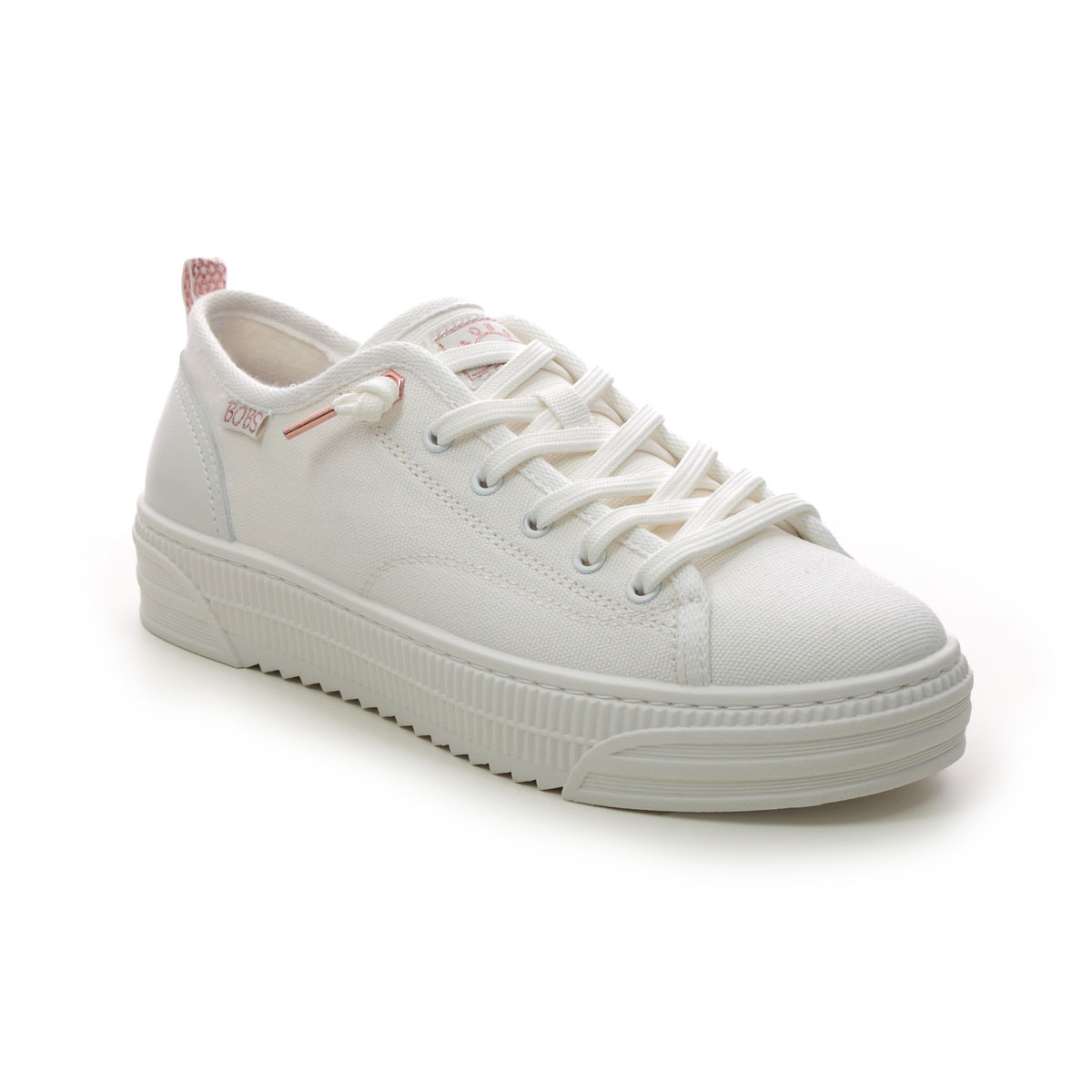 Skechers Bobs Copa OFWT Off White Womens trainers 114640 in a Plain Textile in Size 7