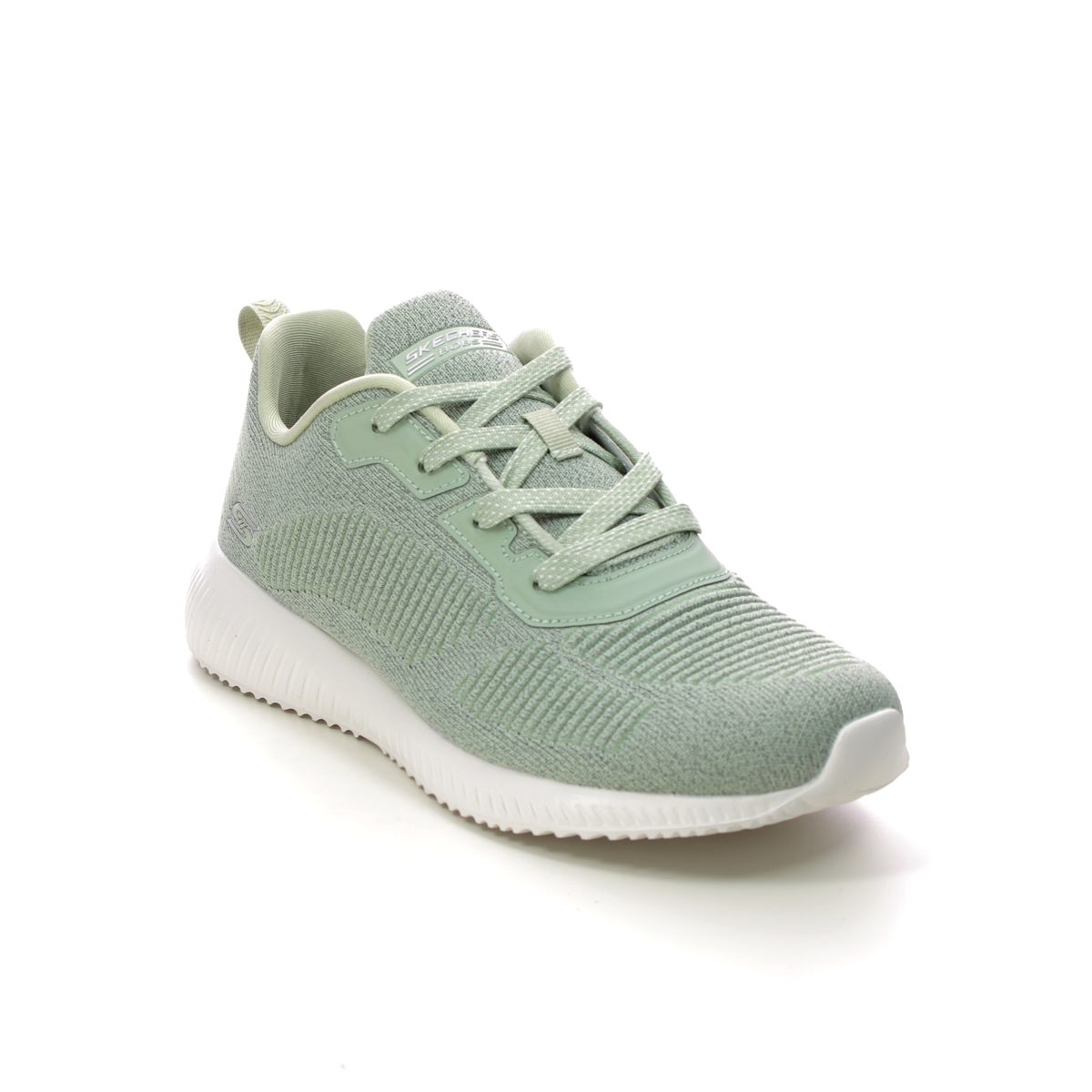 Skechers Bobs Squad Ghost Star Sage Green Womens Trainers 117074 In Size 5 In Plain Sage Green