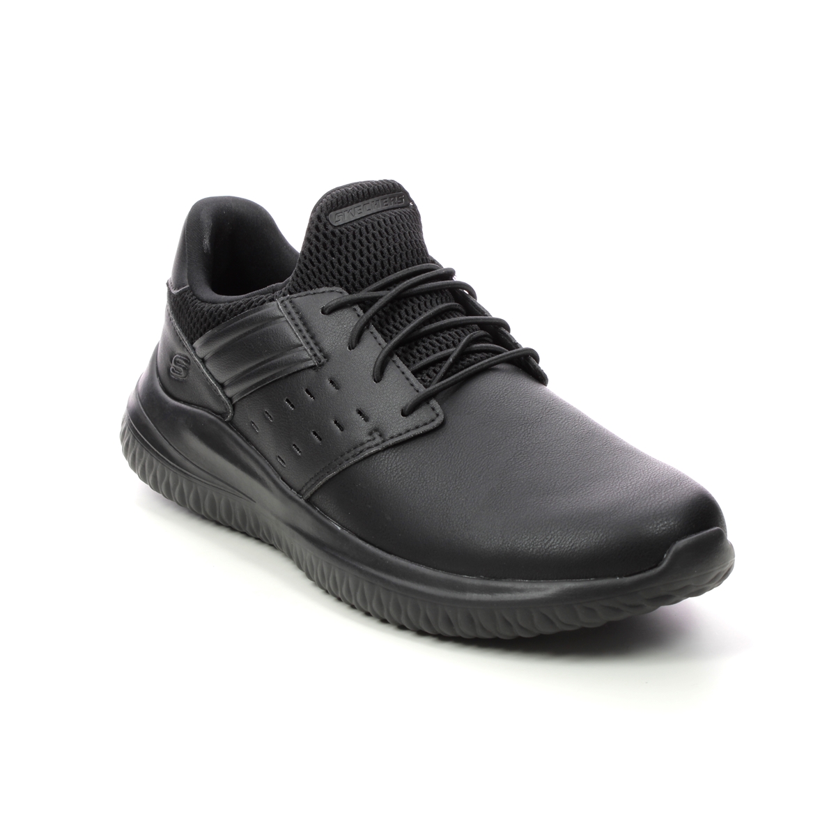 Skechers Delson Antigo 3 Black Mens Slip-On Shoes 210308 In Size 11 In Plain Black