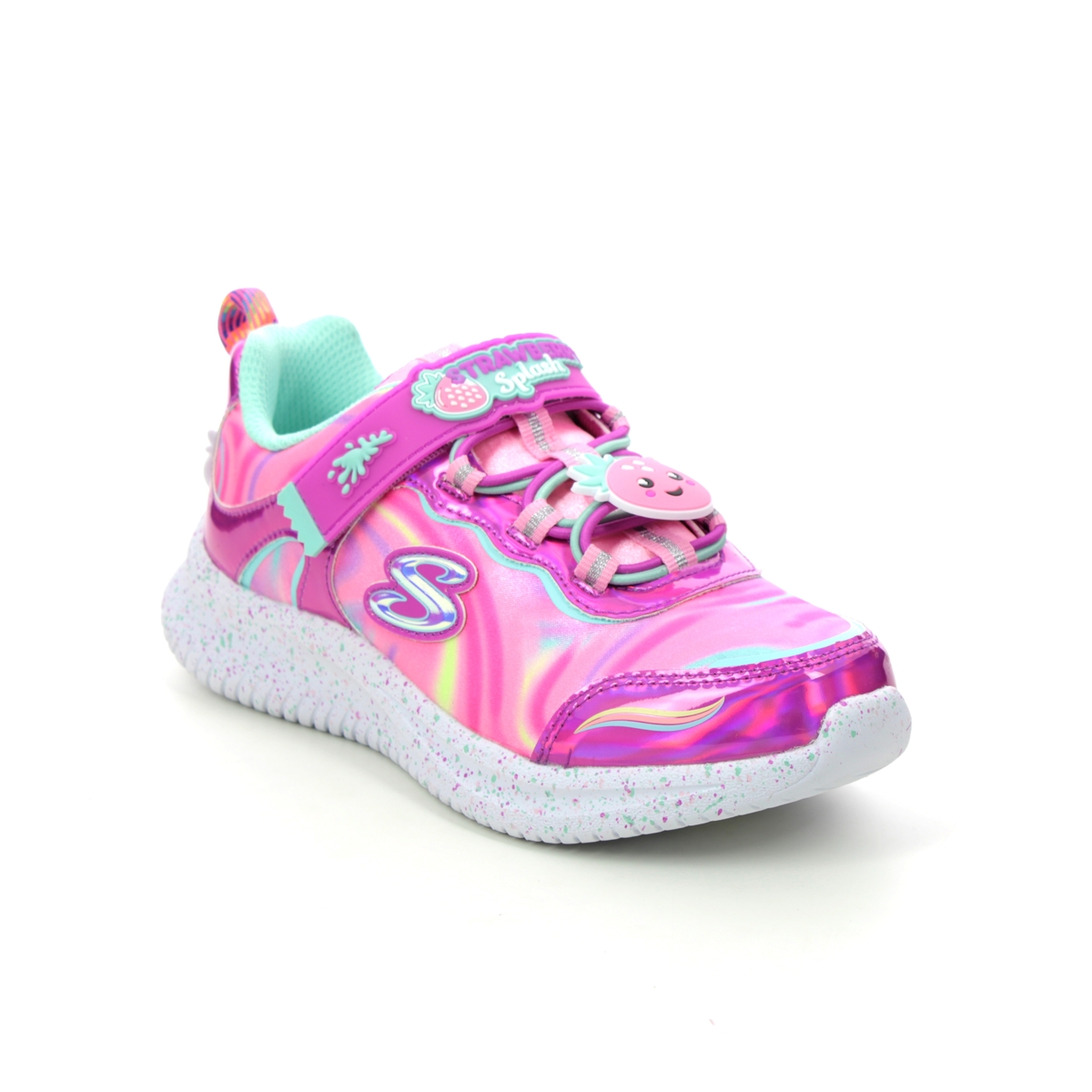 Skechers Jumpsters Sweet Pink Kids Girls Trainers 302215L In Size 24 In Plain Pink For kids