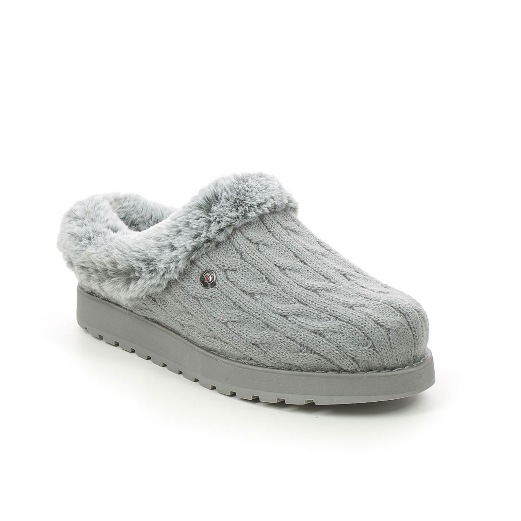 Skechers Keepsakes GRY Grey Womens slippers 31204 in a Plain Textile in Size 7