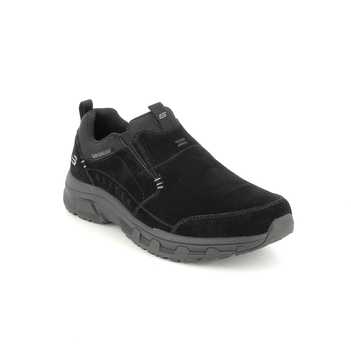 Skechers Oak Canyon Slip On Relaxed Black Mens Slip-On Shoes 237282 In Size 9 In Plain Black