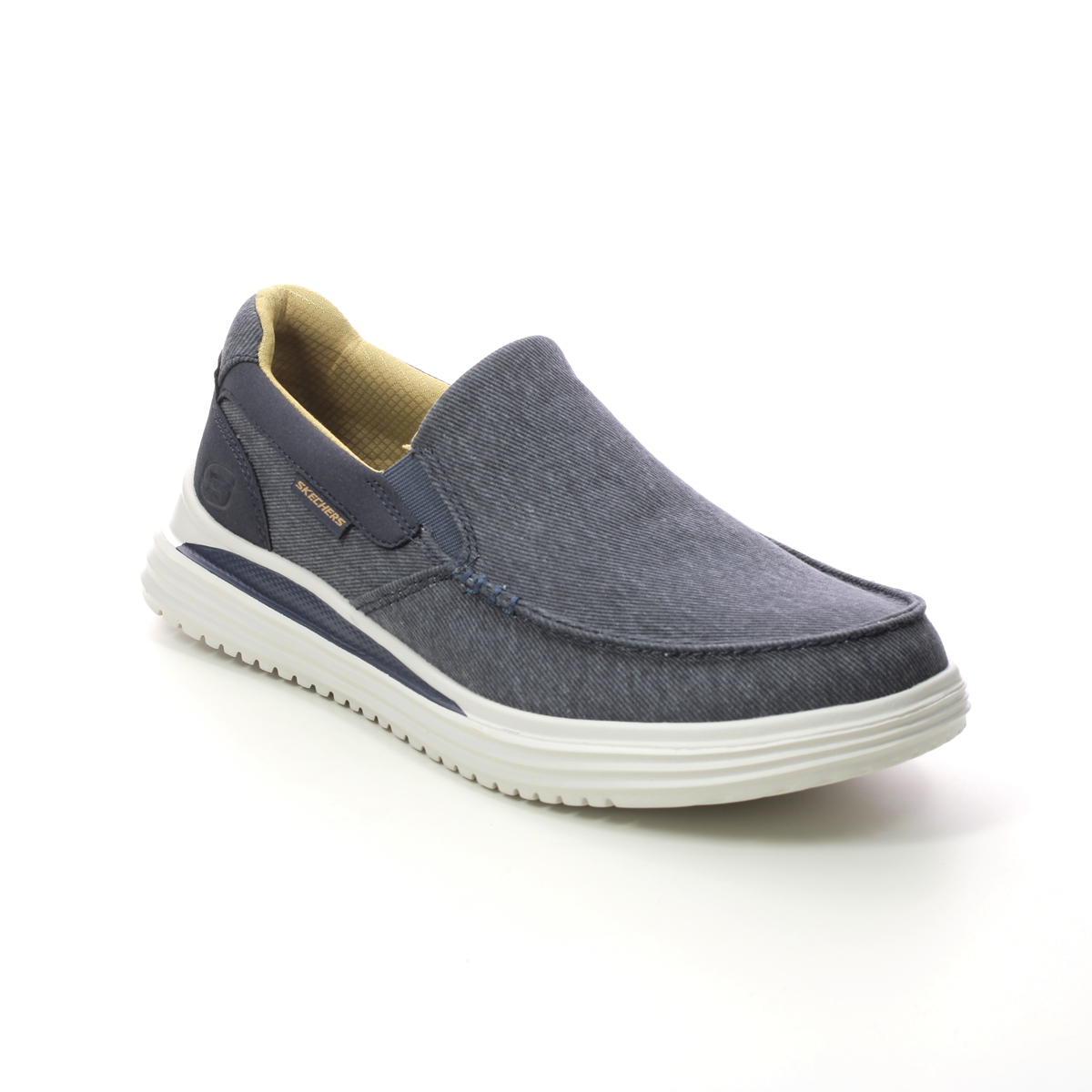 Skechers Proven Everson Navy Mens Slip-On Shoes 204785 In Size 9 In Plain Navy