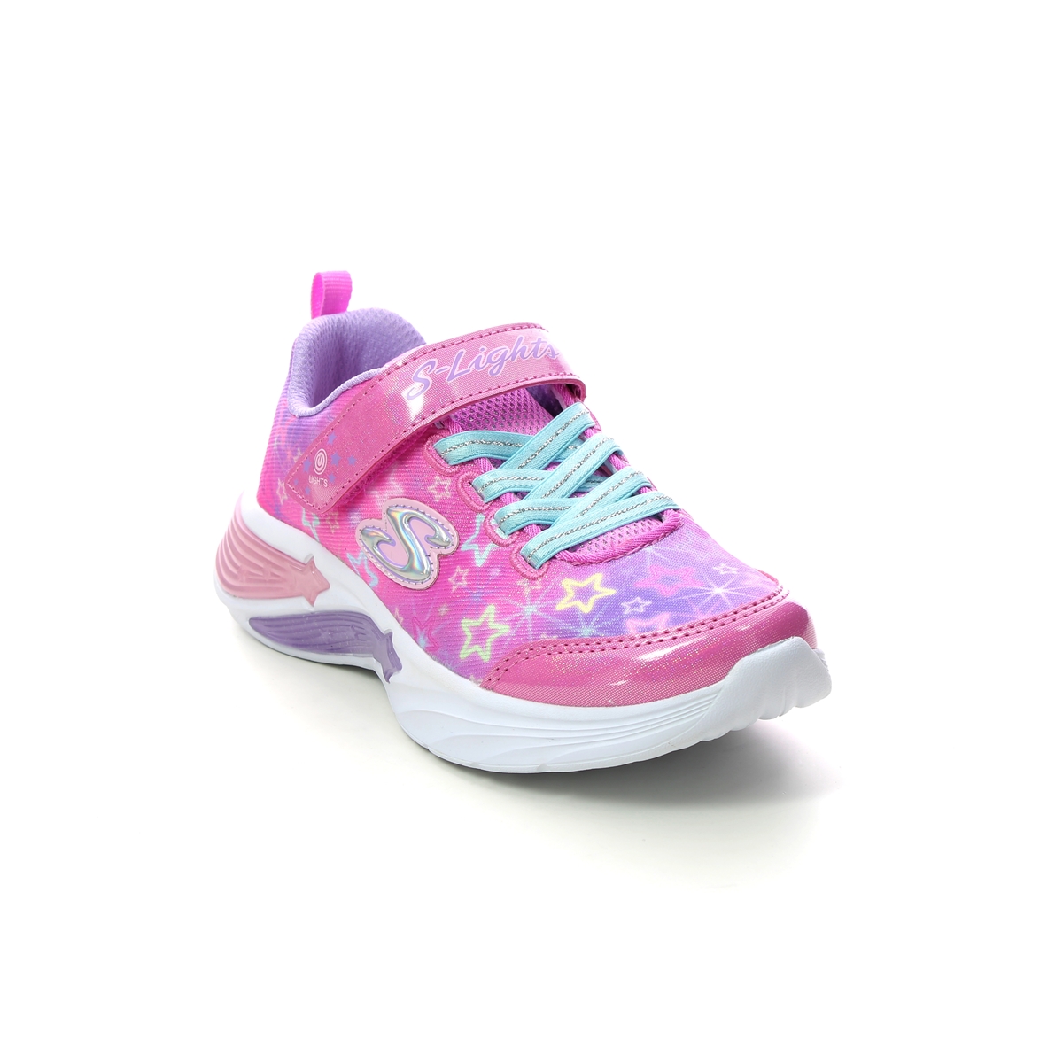 Skechers Star Sparks Pink Kids Girls Trainers 302324L In Size 30 In Plain Pink For kids