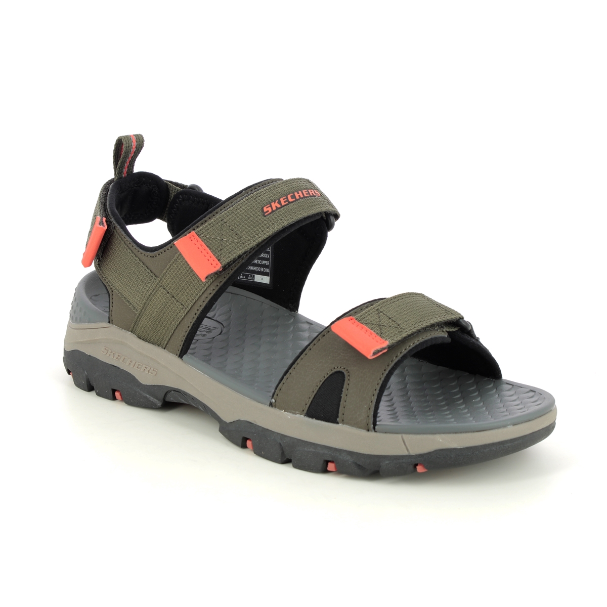 Skechers Tresmen OLV Olive Green Mens sandals 205112 in a Plain Textile in Size 8
