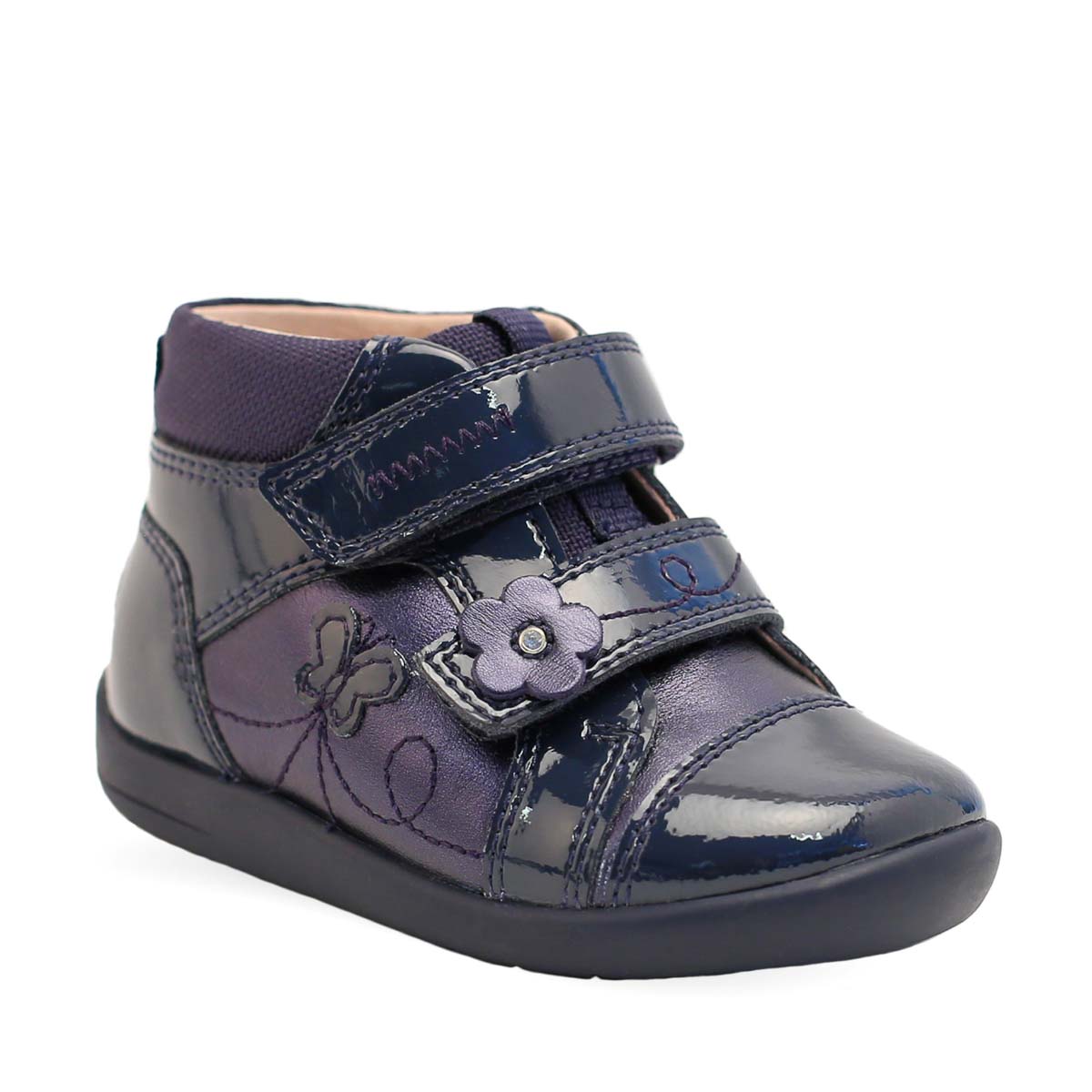 Start Rite - Daydream 2V In Navy Patent 0792-96F In Size 5.5 In Plain Navy Patent Infant Girls Boots  In Navy Patent For kids