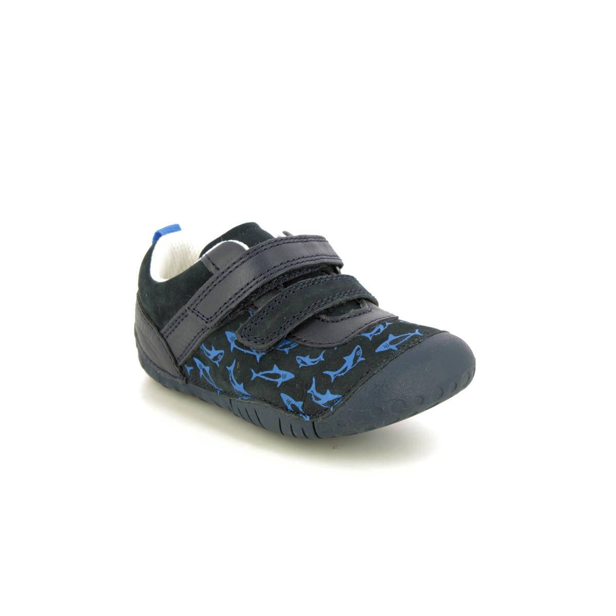 Start Rite - Little Fin In Navy Leather 0777-97G In Size 5 In Plain Navy Leather Boys First And Toddler Shoes  In Navy Leather For kids