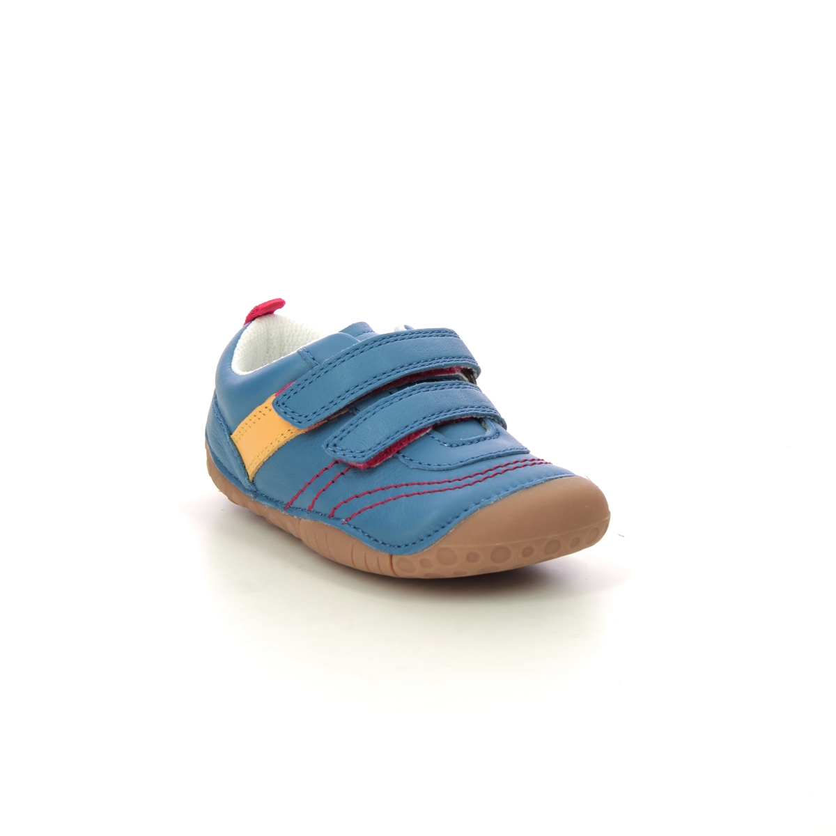 Start Rite Little Smile 2v BLUE LEATHER Kids Boys First Shoes 0823-27G in a Plain Leather in Size 4.5