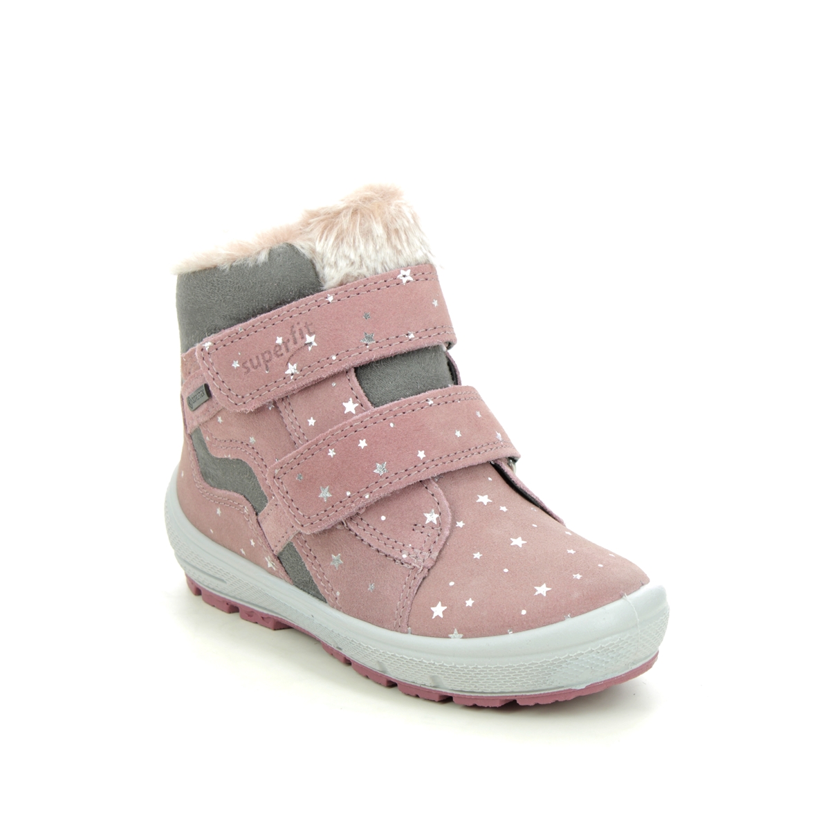 Superfit Groovy Gtx Pink Leather Kids Toddler Girls Boots 1006316-5500 In Size 22 In Plain Pink Leather