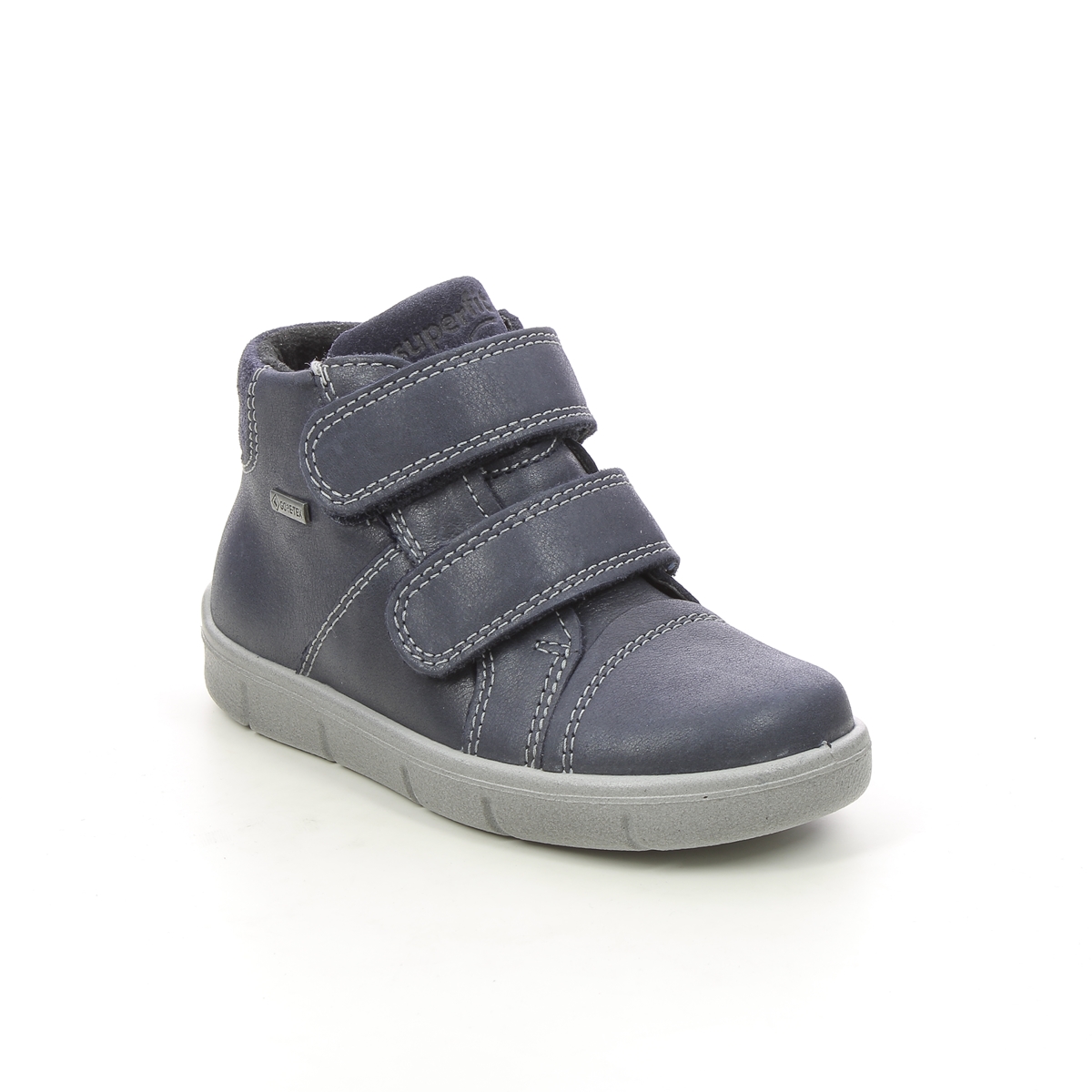 Superfit Ulli 2V Gtx Navy Leather Kids Toddler Boys Boots 0800423-8000 In Size 24 In Plain Navy Leather