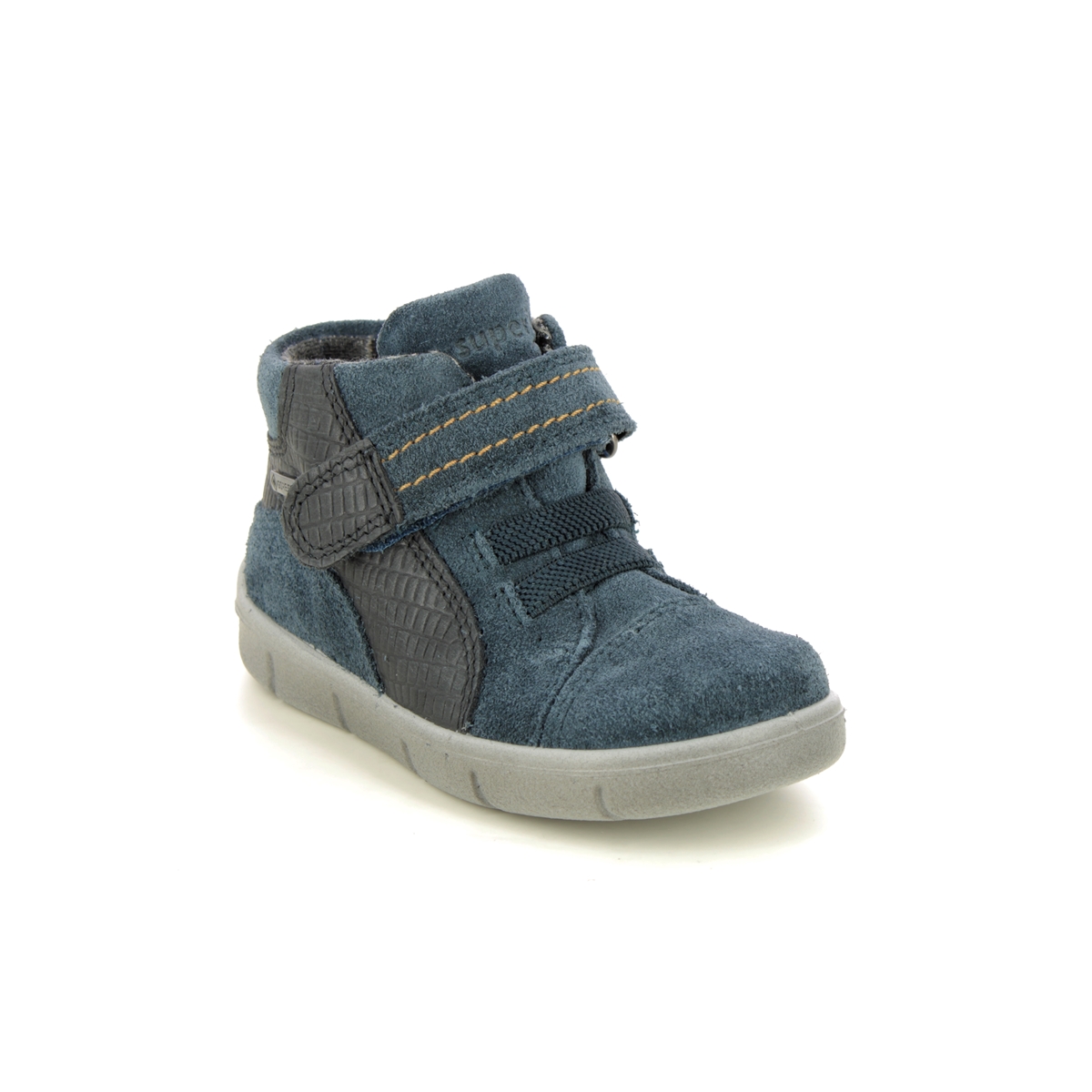 Superfit Ulli Bungee Gtx Blue Suede Kids Toddler Boys Boots 1009429-8000 In Size 25 In Plain Blue Suede For kids