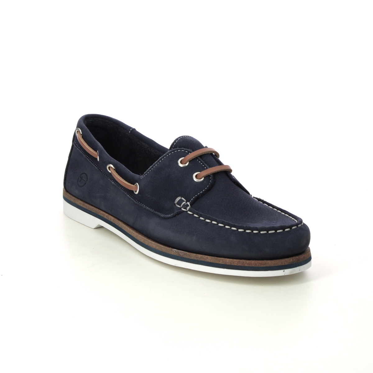 Tamaris Boat Shoe Navy Nubuck Womens loafers 23616-42-805 in a Plain Leather in Size 40