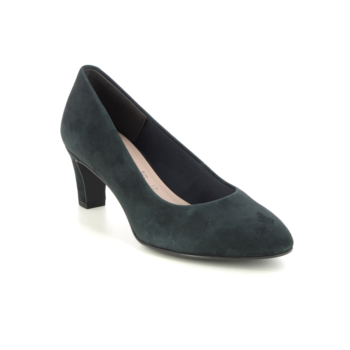 Tamaris Daenerys Navy Suede Womens Court Shoes 22420-42-807 in a Plain Leather in Size 41