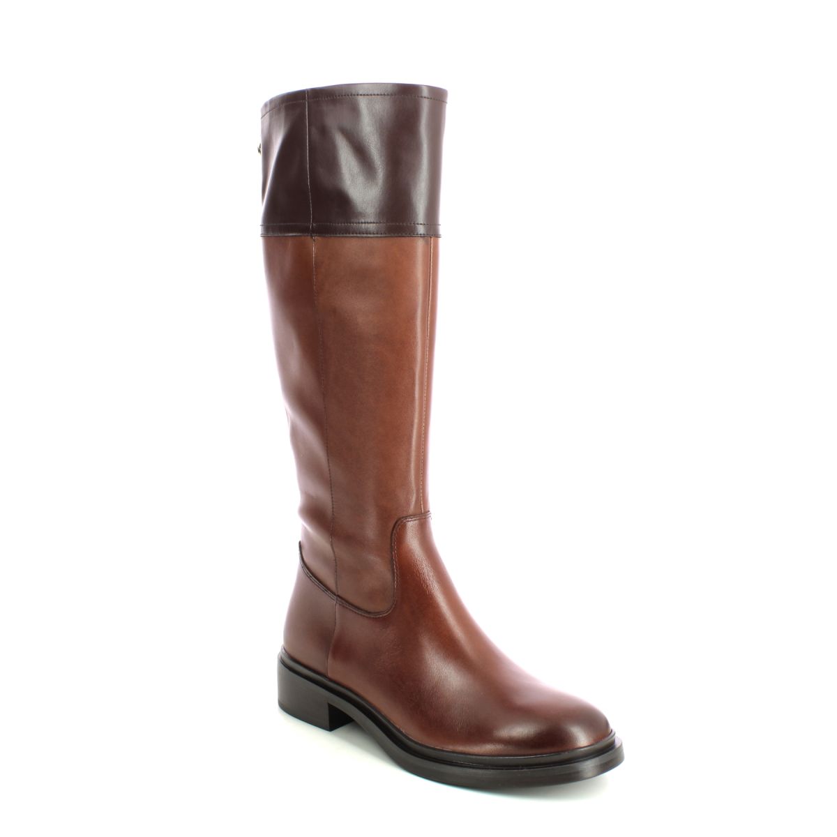 Tamaris Eirini Long Tan Leather  Womens Knee-High Boots 25540-41-392 In Size 36 In Plain Tan Leather