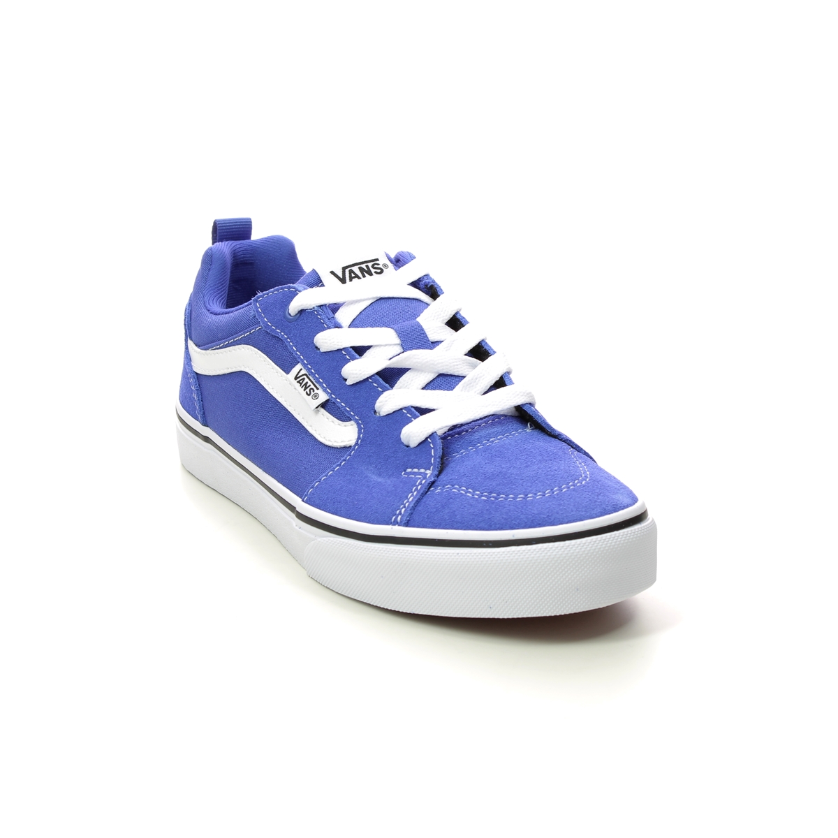 Vans Filmore Youth Blue Kids Trainers  Vn0A3Mvpb-Bt In Size 3 In Plain Blue Vans Boys Trainers For kids