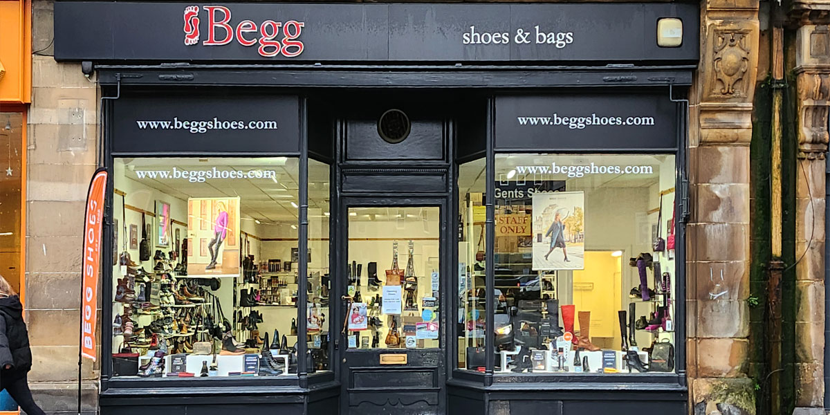 Begg Shoes Perth Shop Front Photo