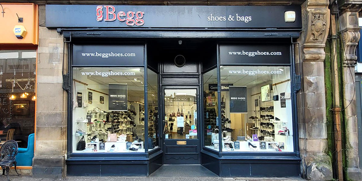Begg Shoes Perth Shop Front Photo