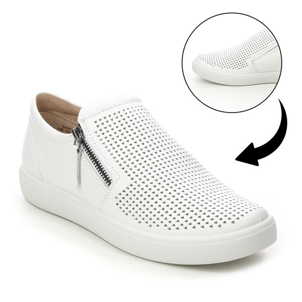 Hotter Daisy Wide Fit White Shoes for Bunions