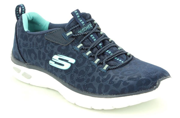 Skechers Empire Delux Spotted Navy Trainers