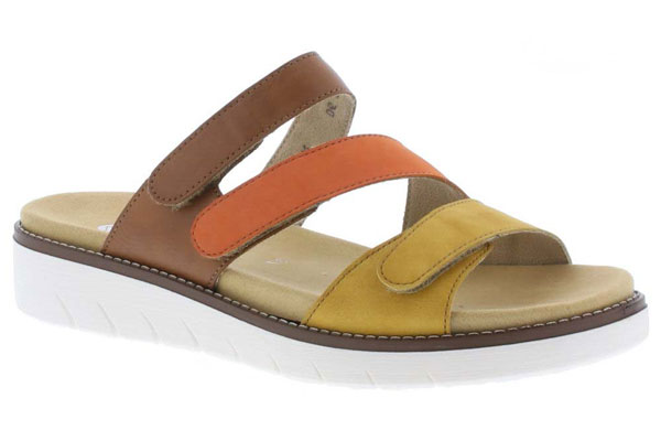 Remonte D2068-90 Marisli Yellow Slide Sandals for Beach Holidays